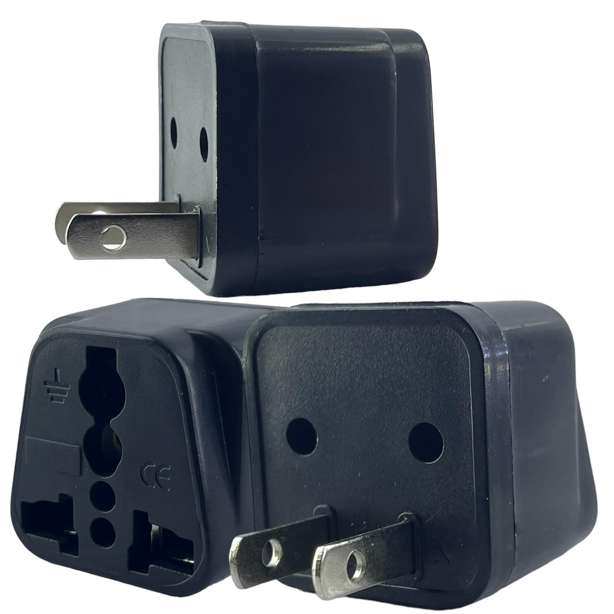 Vadda Bai Universal Plug Converter Travel Adapter for India to USA, Japan, Canada, Philippines, Mexico, Brazil, Cuba, Thailand Power Socket (Pack of 3) Black-image-28
