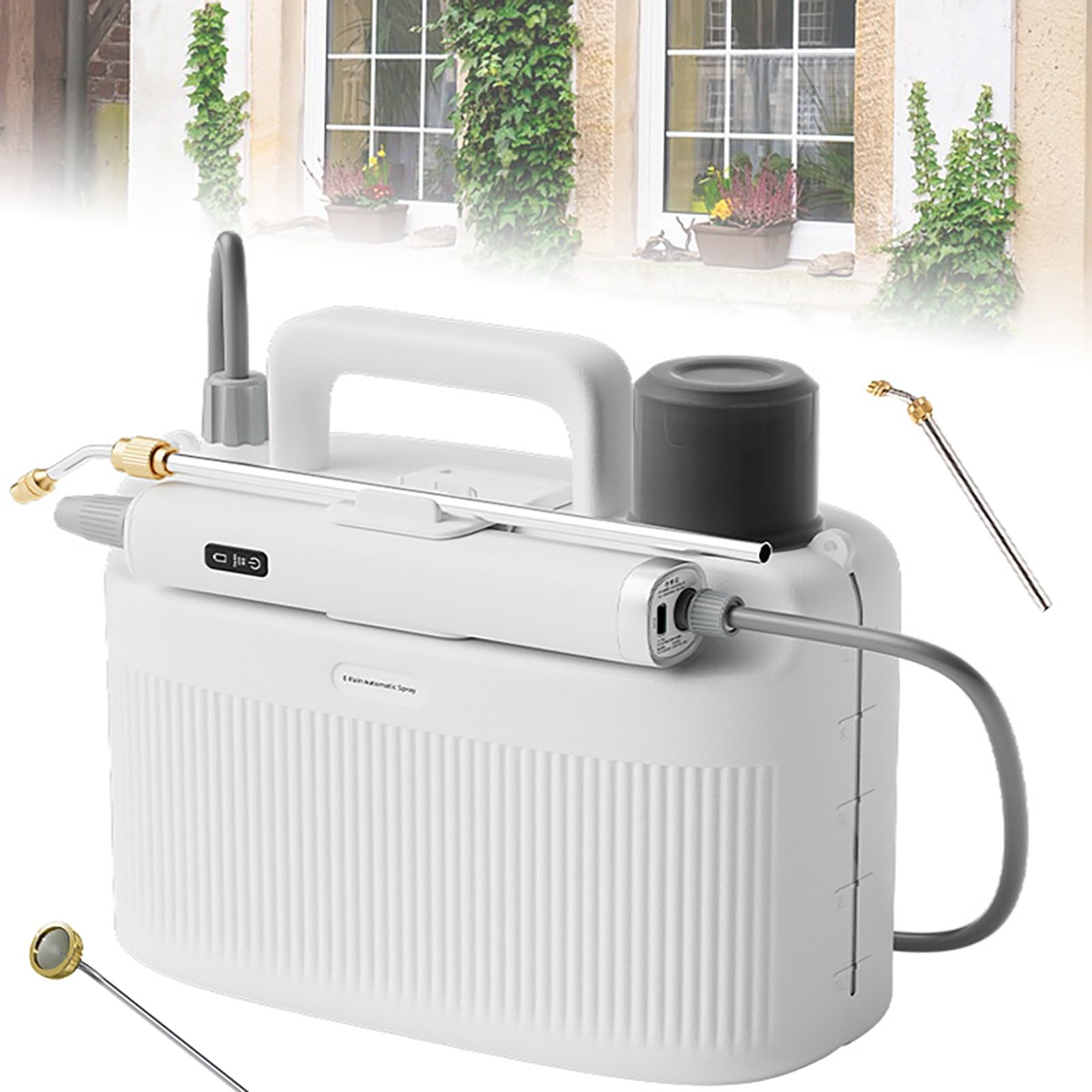 Pulvérisateur de jardin à dos électrique portable avec buses de brumisation