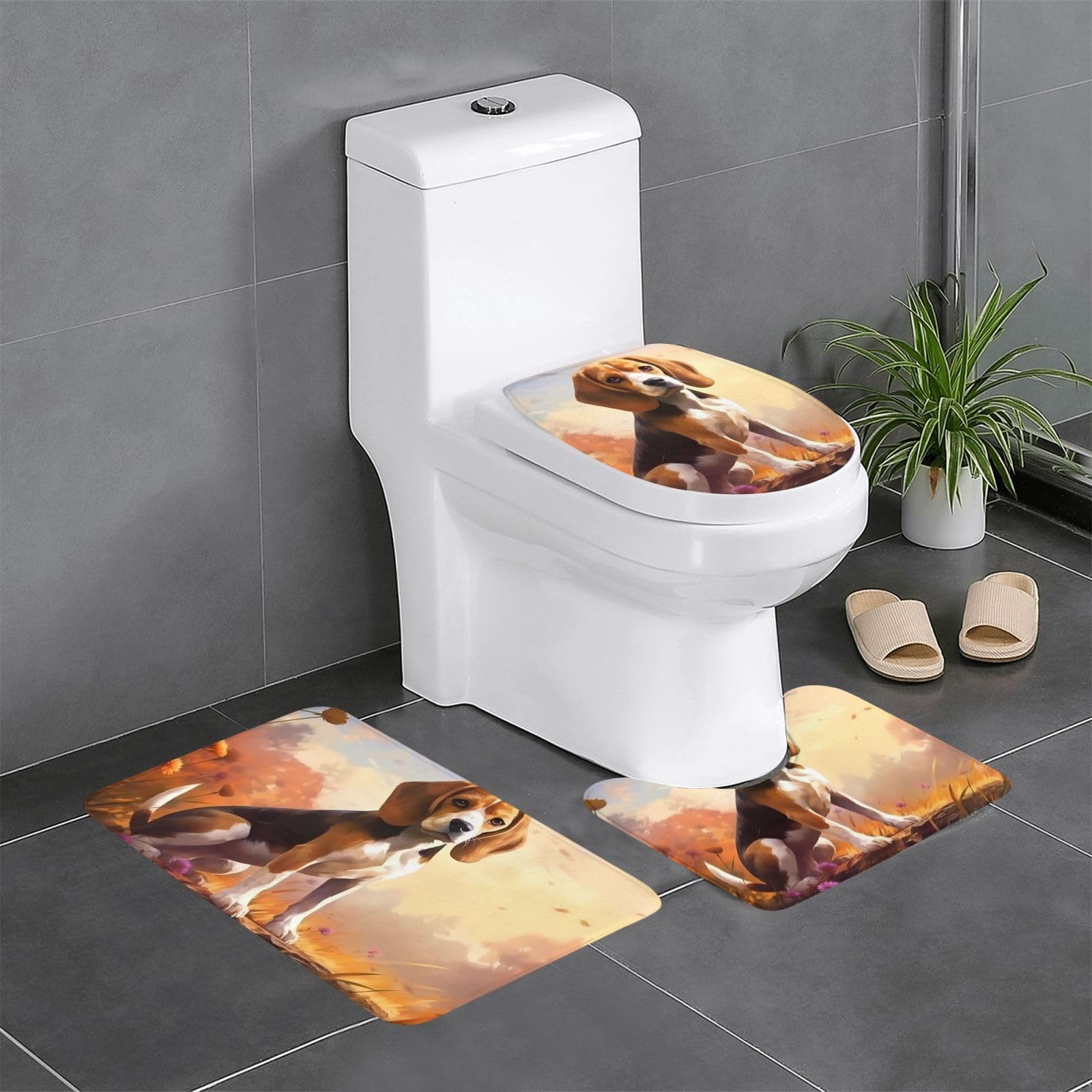 Nerdy Beagle tapis de bain de qualité supérieure à séchage ultra rapide