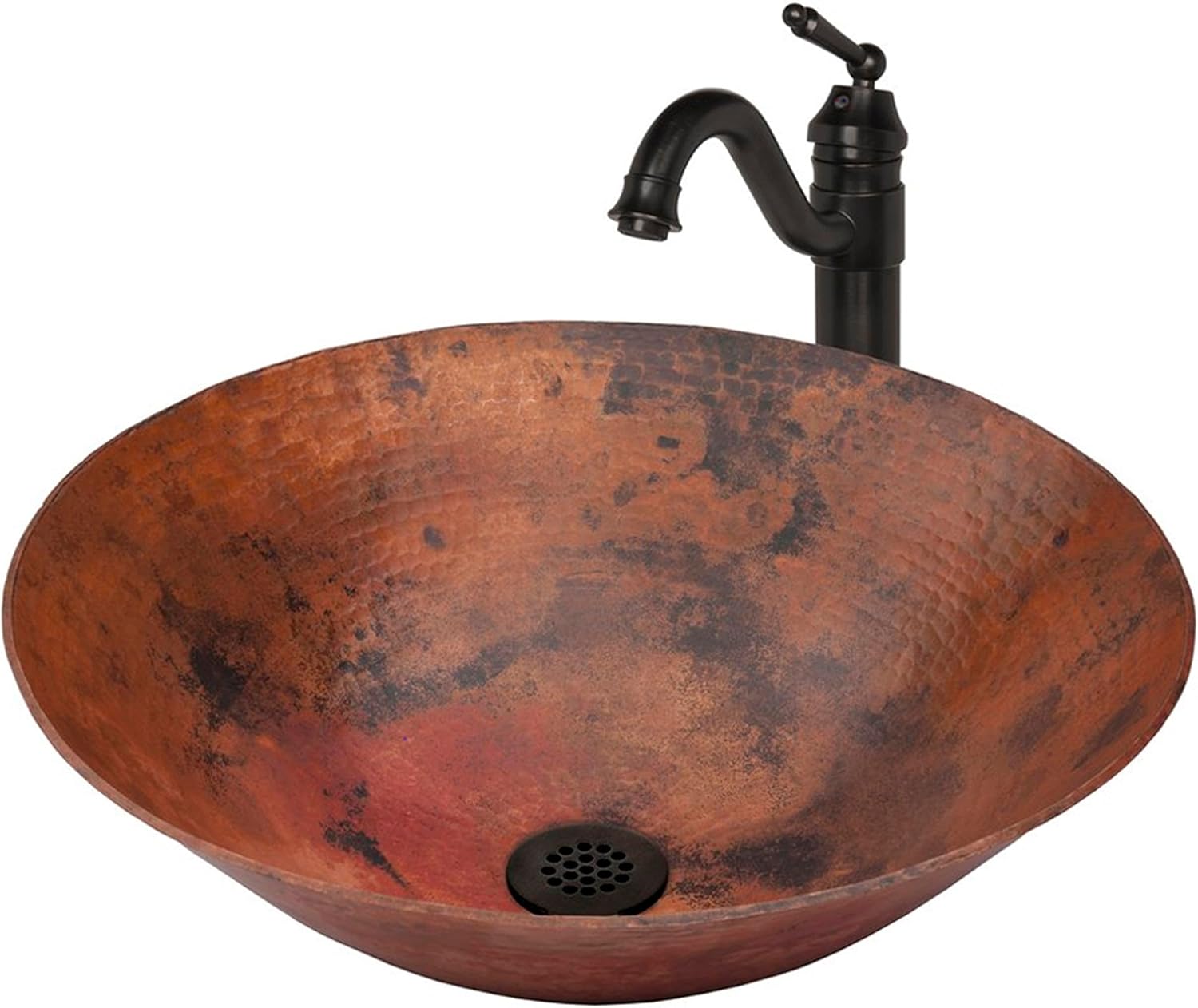 Novatto CATALONIA Copper Vessel Sink Set, Oil Rubbed Bronze