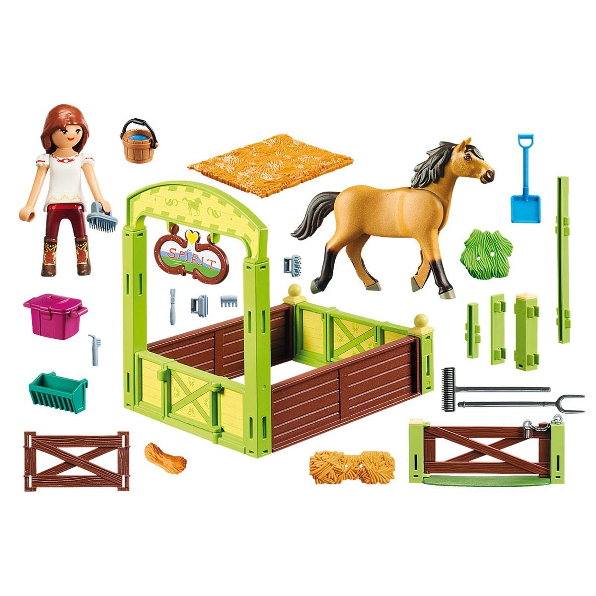 PLAYMOBIL DreamWorks Spirit 9478 Establo Fortu y Spirit, A partir de 4 años