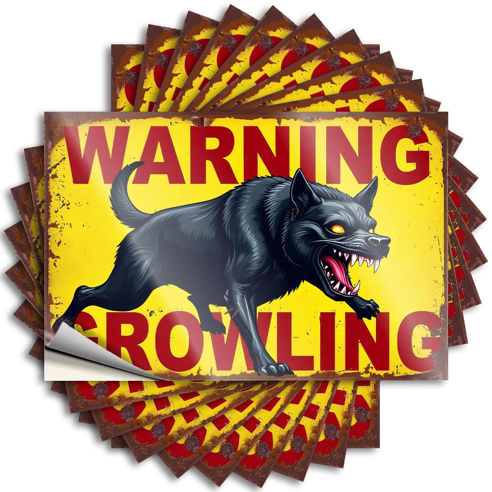 Funky Quote, Home Bar Accessories Bottle Warning: Growling Animal Ahead. | Funny Quote Sports Decals(8X12CM)