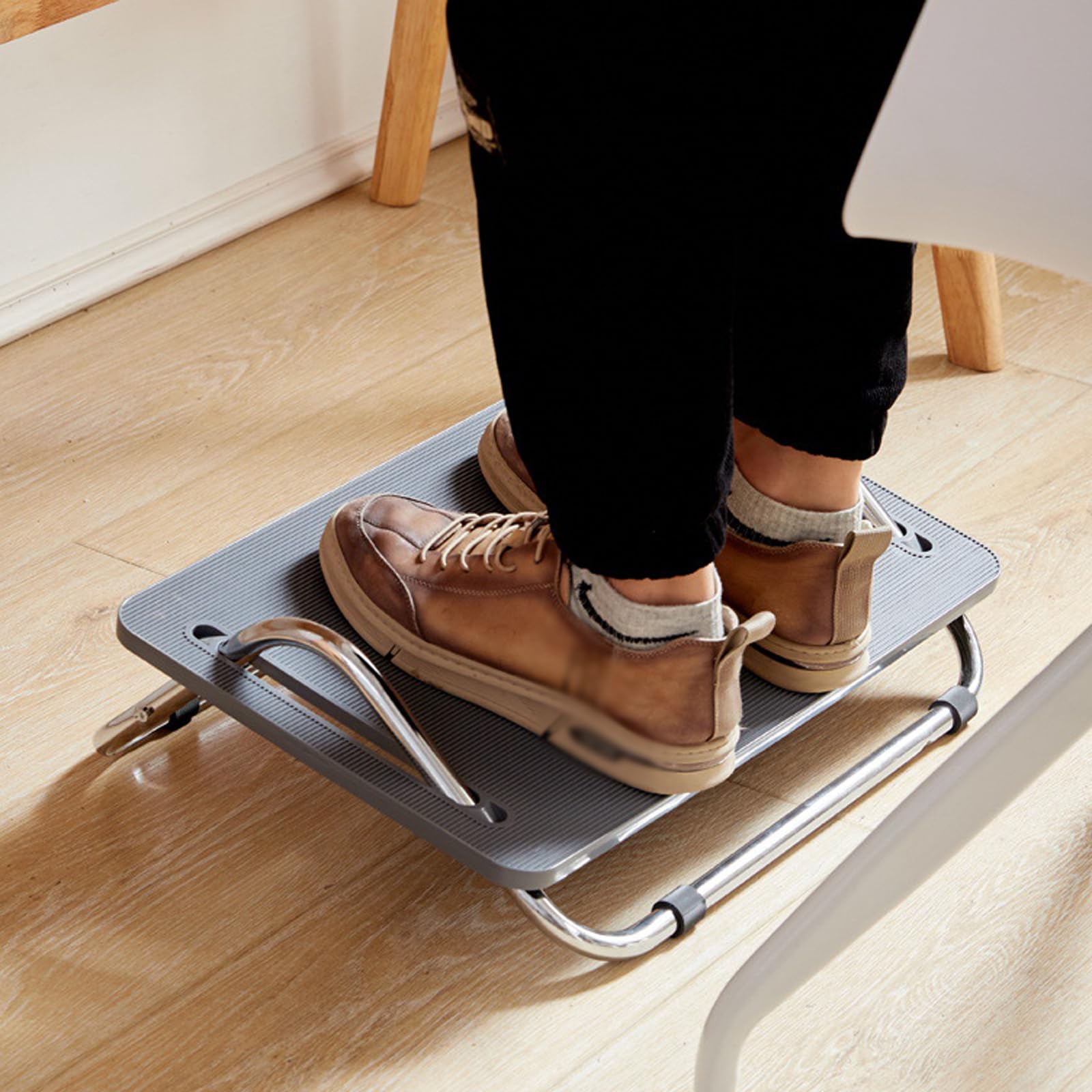 Ergonomiczna półka na nogi, podnóżek na biurko, regulowany kąt, ergonomiczny podnóżek, regulowana podpórka pod nogi, redukcja stresu, do biura, domu, 48 x 30 x 10 cm