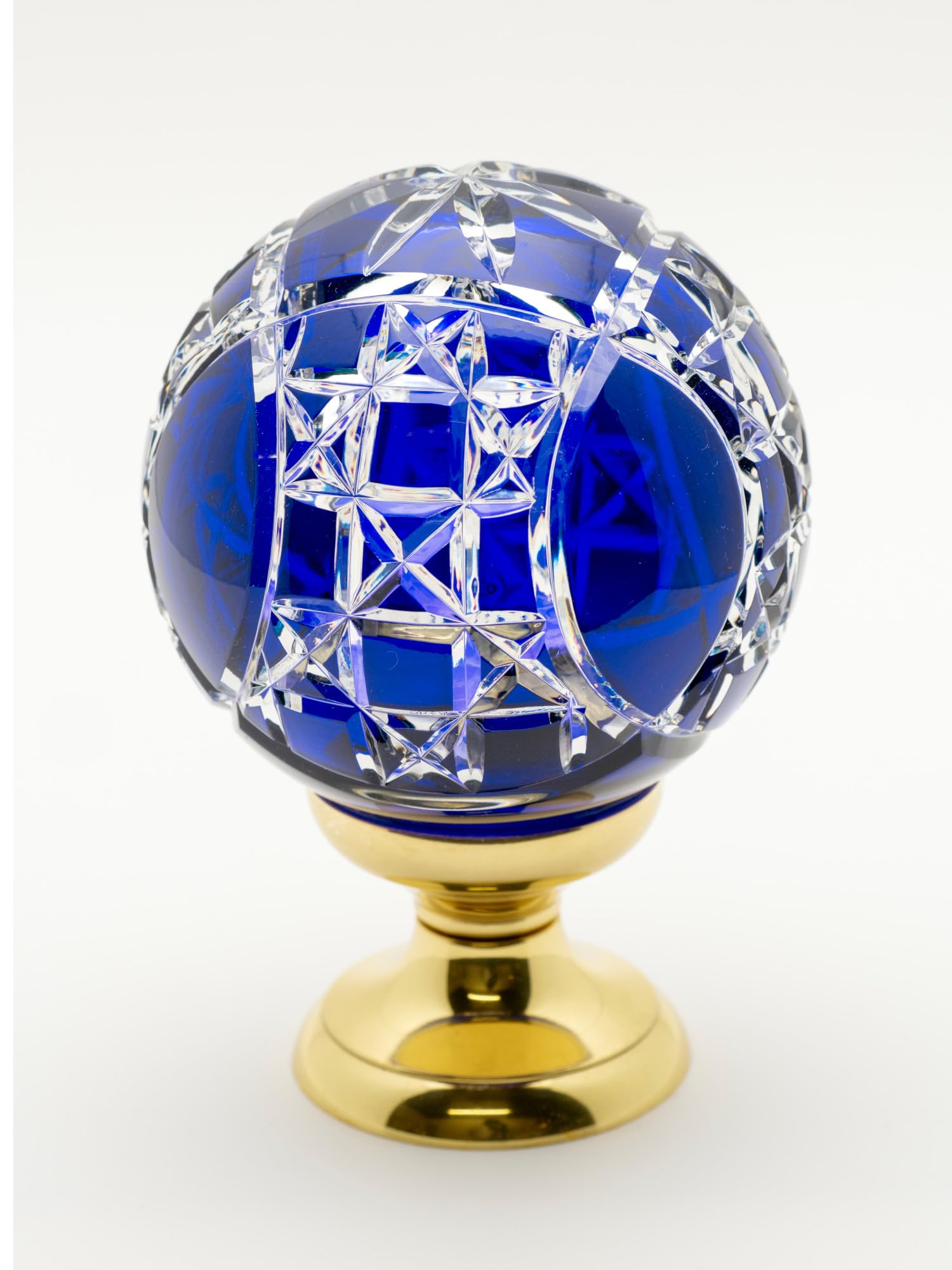 Bola de rampa de cristal azul Mousson