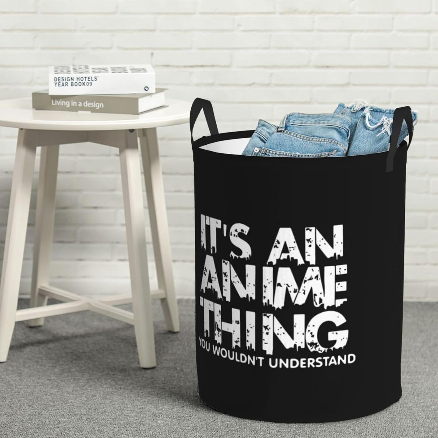 It'S An Anime Thing Dirty clothes laundry basket with handle Medium