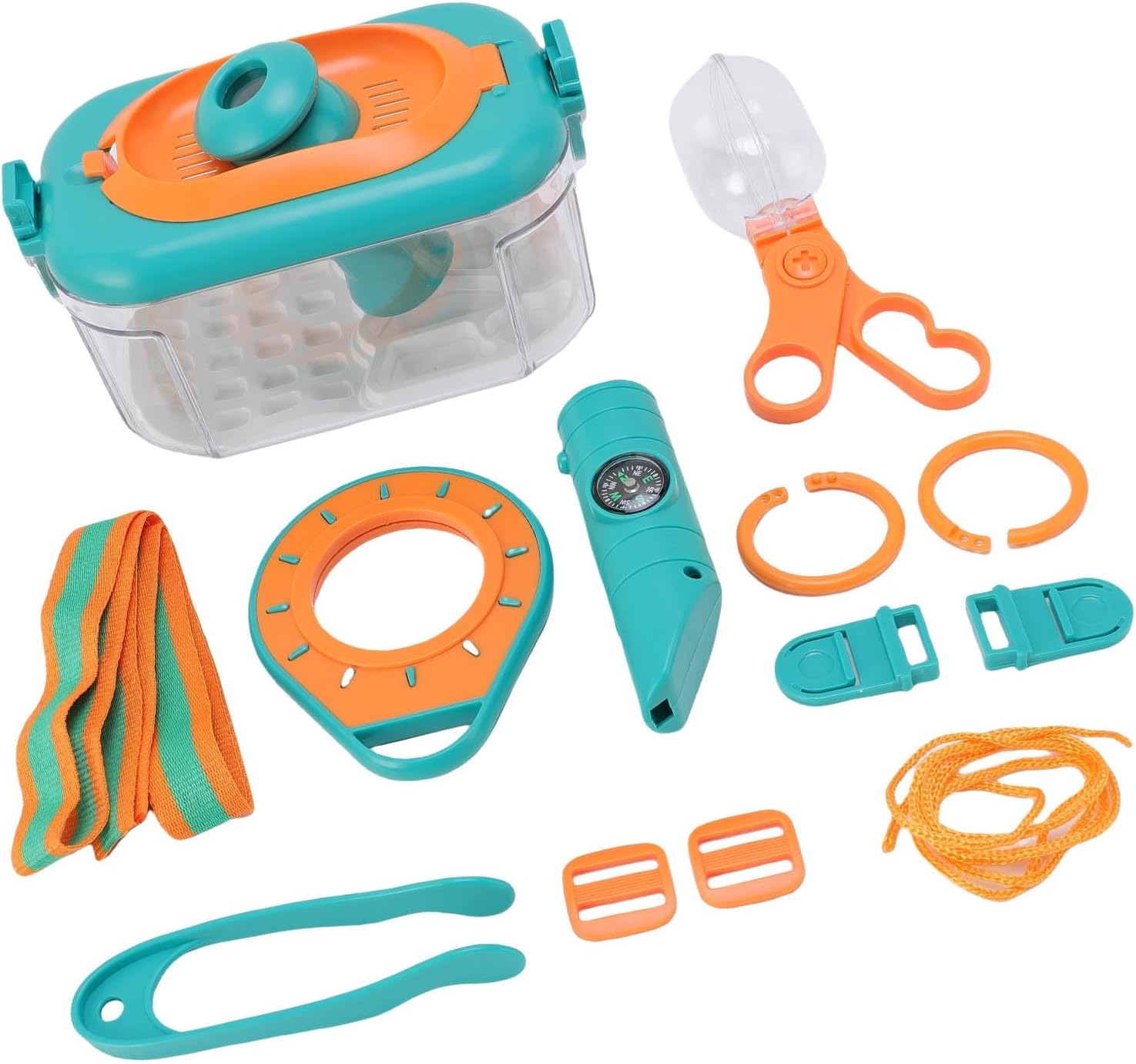 Zunate Kids Adventure Kit, Interactive Outdoor Camping Exploration Toys with Compass and Tweezers for Boys and Girls, Portable Set for Playtime
