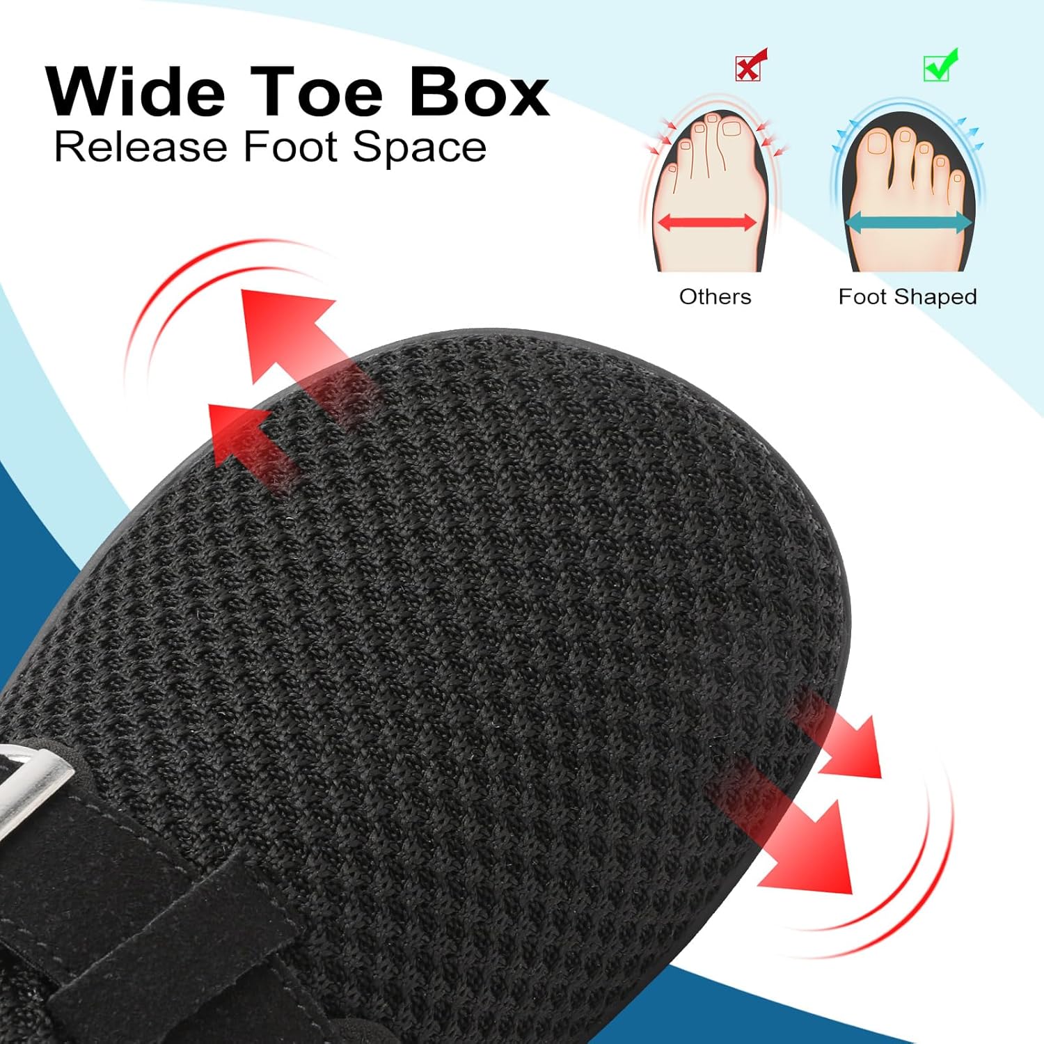 JOINFREE Womens Wide Slippers Adjustable Diabetic Mules Slip on House Slipper Clogs Breathable Comfortable Barefoot Walking Slipper for Arthritis Edema Swollen Elderly - Image 3