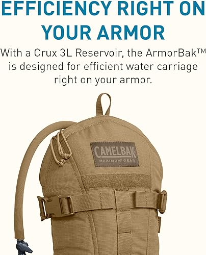 Miniatura 4 de CamelBak Armorbak - Paquete de hidratación táctica Mil Spec Crux Reservoir Coyote, 100 oz3L
