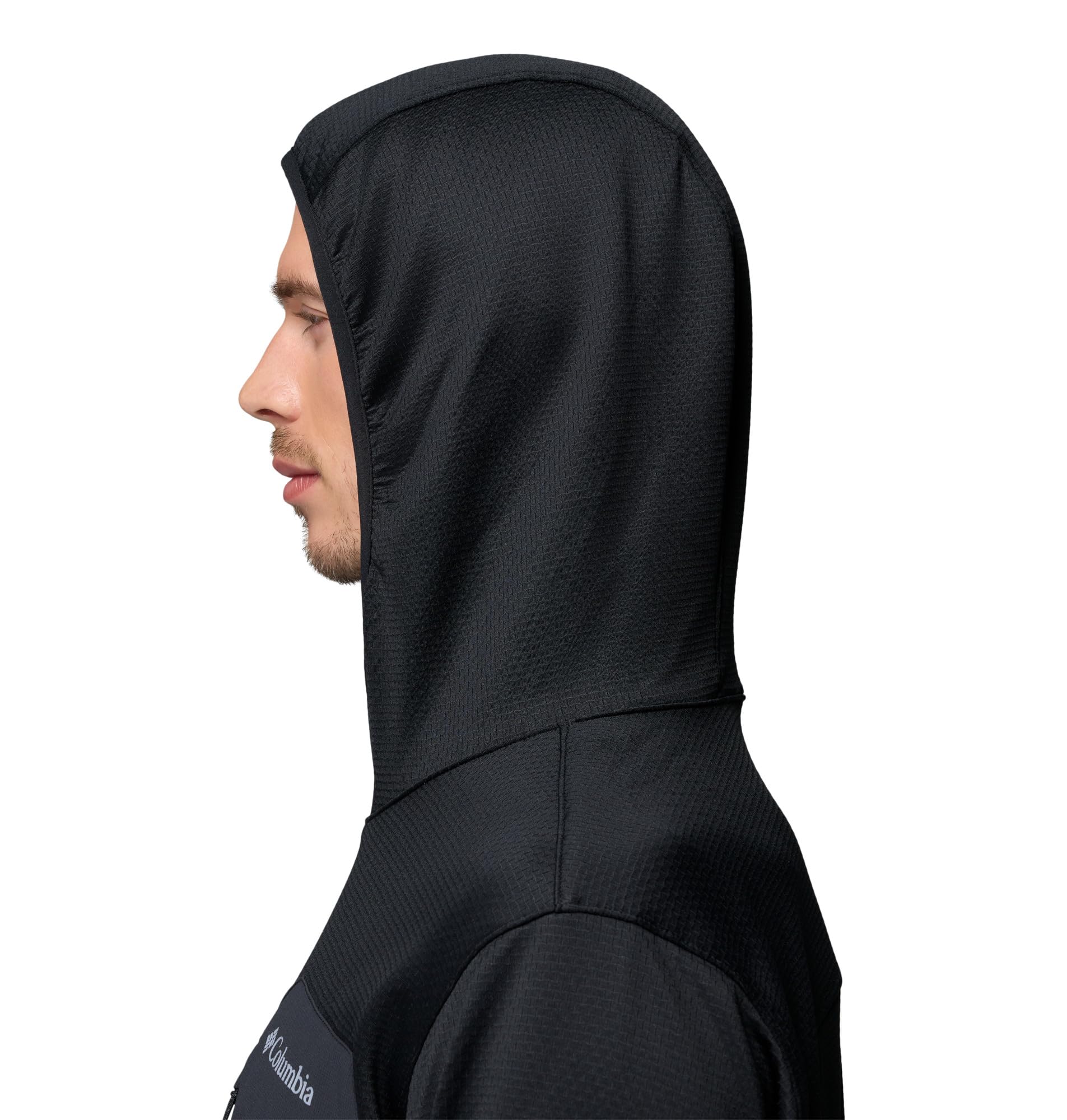 Columbia Tall Heights Hooded Grid Fleece Full Zip, Chaqueta De Forro Polar Con Cremallera para Hombre