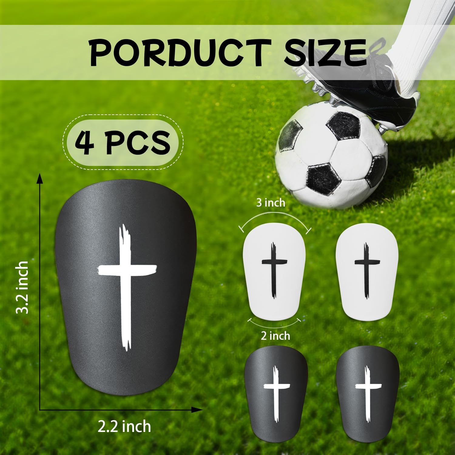 Mini Soccer Shin Guards, 3.2x2.2 Inch Small Lightweight Shin Protector for Soccer Players, Football Equipment for Teenagers Adults Men Women