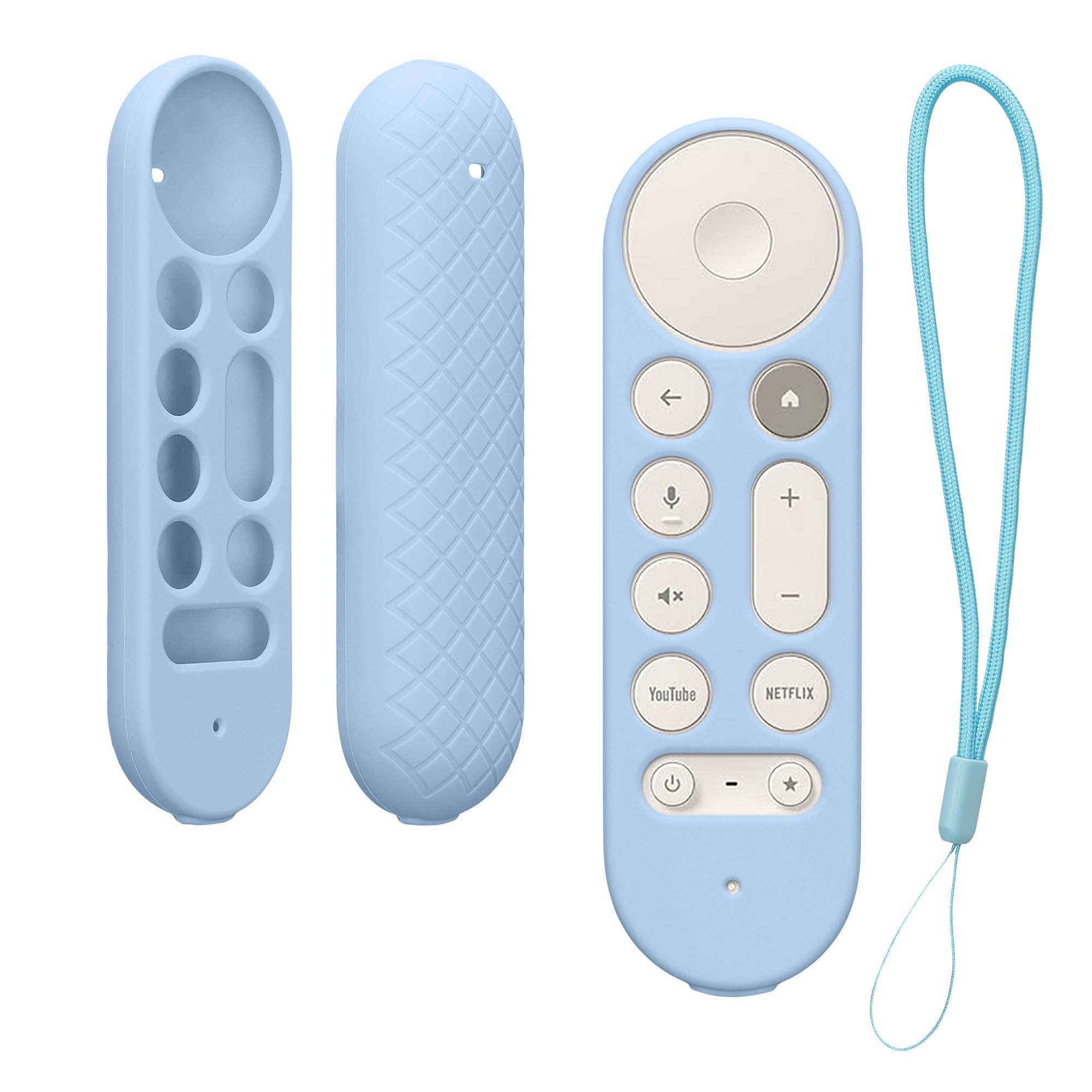 kwmobile Etui kompatybilne z Google TV Streamer 4K Case - miękkie silikonowe etui do pilota zdalnego sterowania - jasnoniebieskie