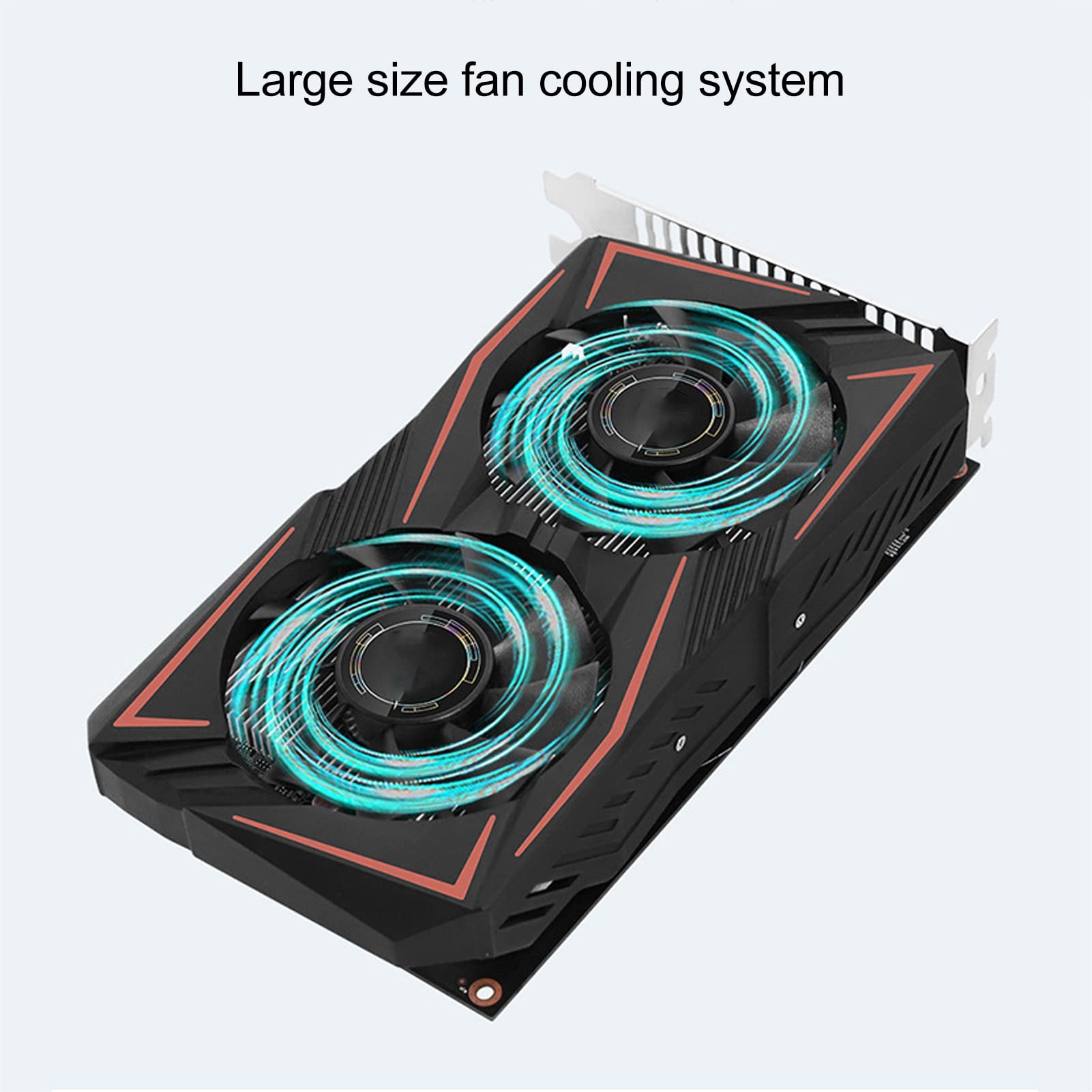 Septpenta Scheda Grafica RX550 4G, Frequenza 1071/6000 MHz GDDR5 128 Bit Sistema di Raffreddamento a Doppia Ventola Scheda Grafica Desktop, Interfaccia HDMI DVI DP per Computer
