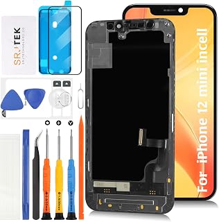 SRJTEK For iPhone 12 mini incell 液晶パネル 画面交換修理用タッチパネルセット 5.4インチ A2399, A2176, A2398, A2400, A2399 モデルに対応 LCDディスプレイタッチスクリーン デジタイザー 修理パーツ 工具付き