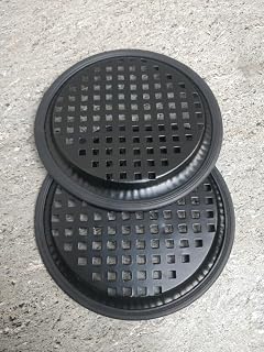 Premium Speaker Grill Covers, Black Metal Mesh, 8 Inch Round, Pack of 2, Universal Audio Protection Grid