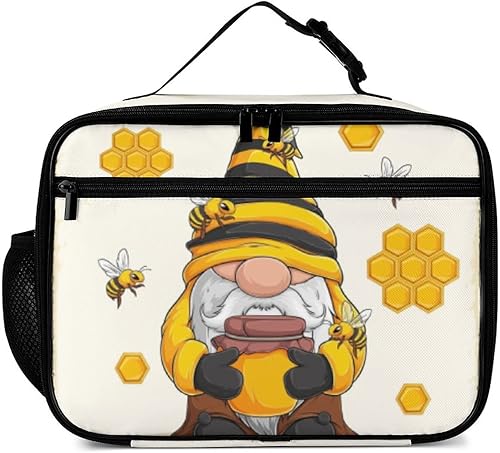 Miniatura 42 de Lonchera reutilizable con símbolo hippie colorido, bolsa de almuerzo aislada, bolsa enfriadora, contenedor de comida para mujeres, niños, niñas