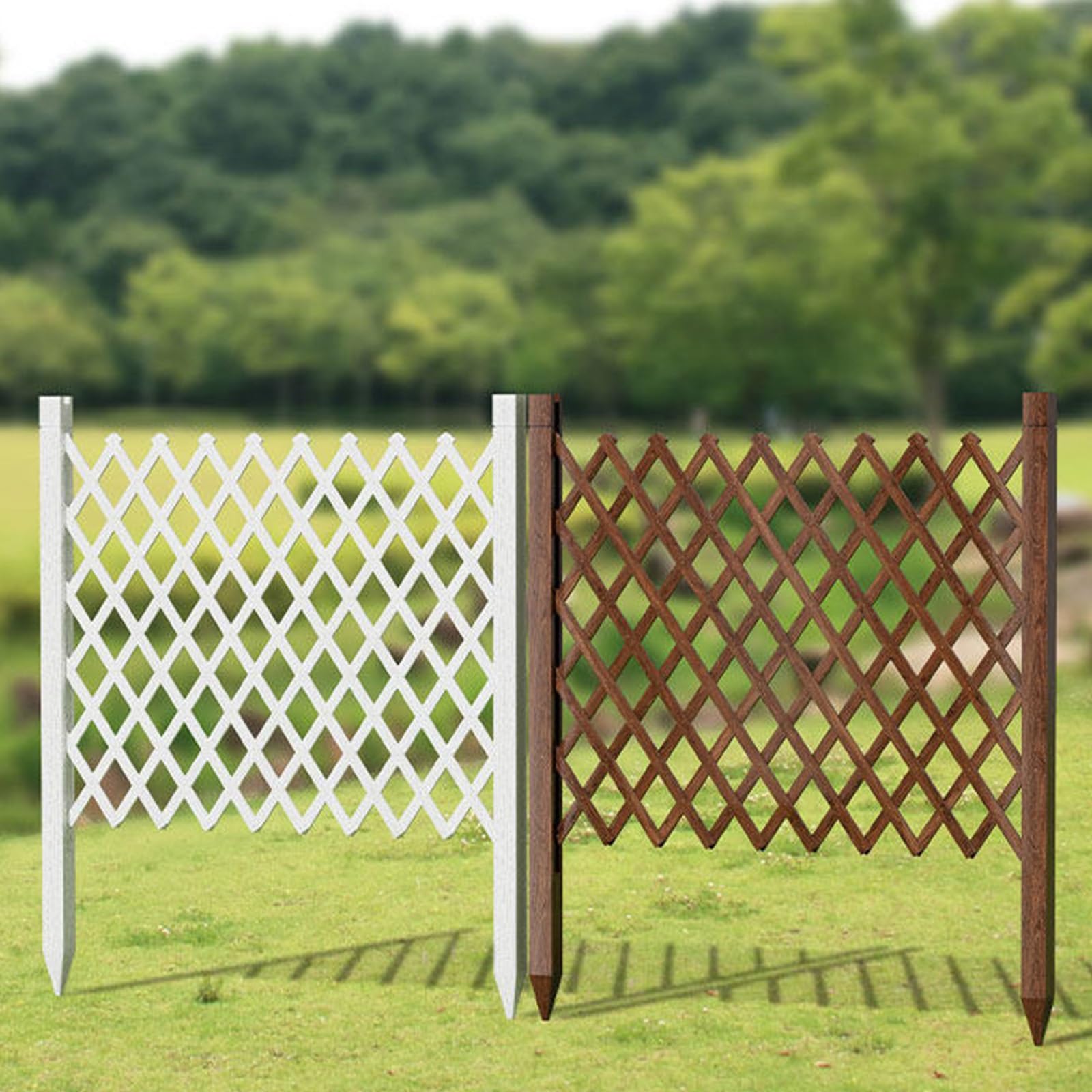Treillis Jardin Bois Naturel, Brise Vue Bois Extensible, Clôture Rétractable Décorative Barrière Animaux Support Plantes Grimpantes Cour Pelouse Patio(Brun,90cmHx200cmL)