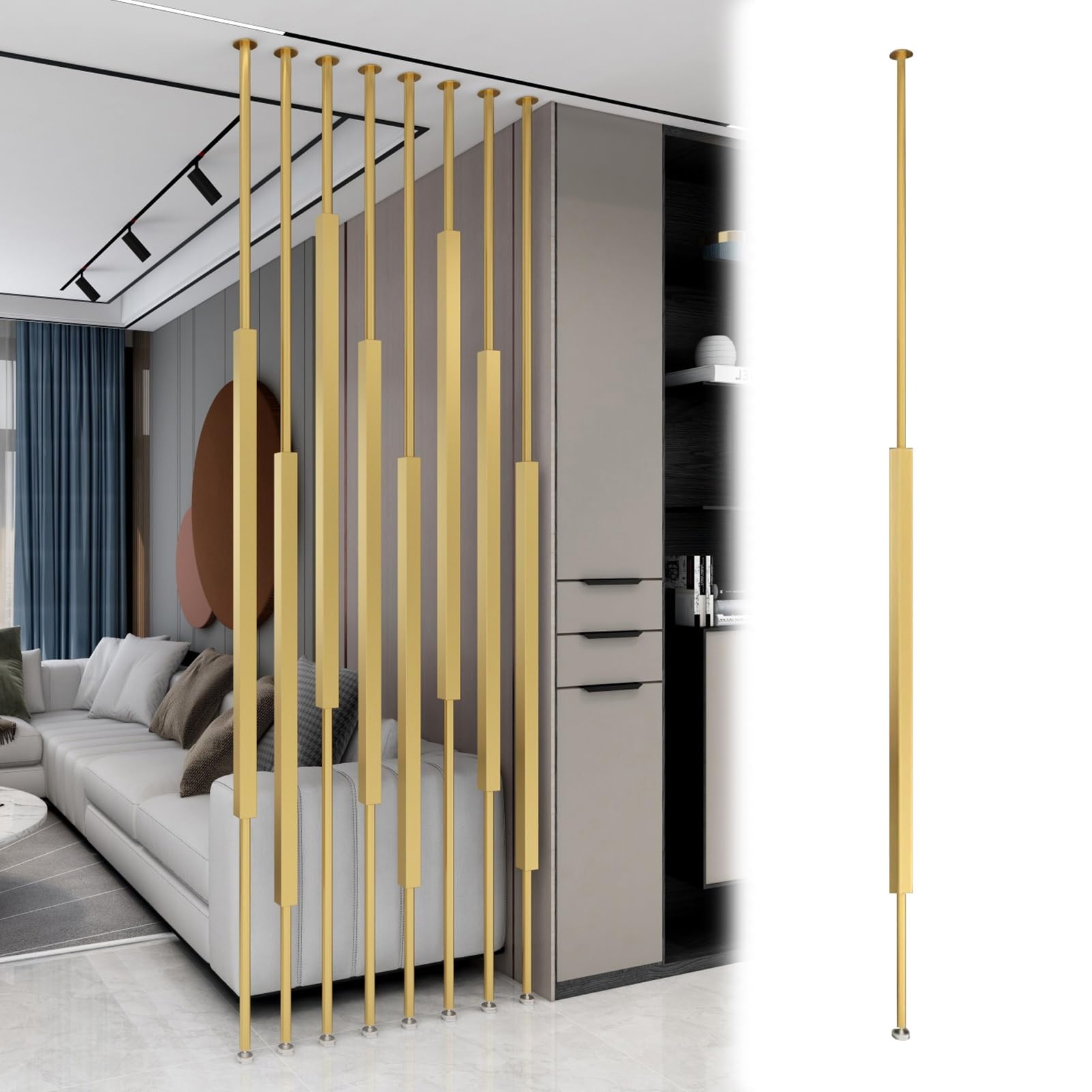 Brise-vue en métal, séparateur de pièce mural autonome pour bureau et salon, colonne de séparation décorative, séparateur