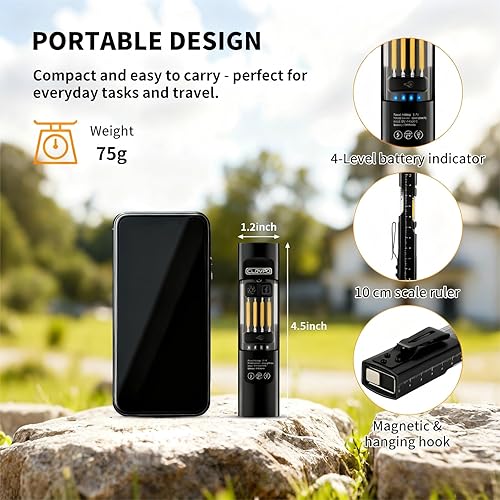 Miniatura 4 de Linterna UV de 365 nm linterna EDC recargable con RGB, mini linterna LED magnética pequeña linterna de bolsillo con función de memoria de modo para