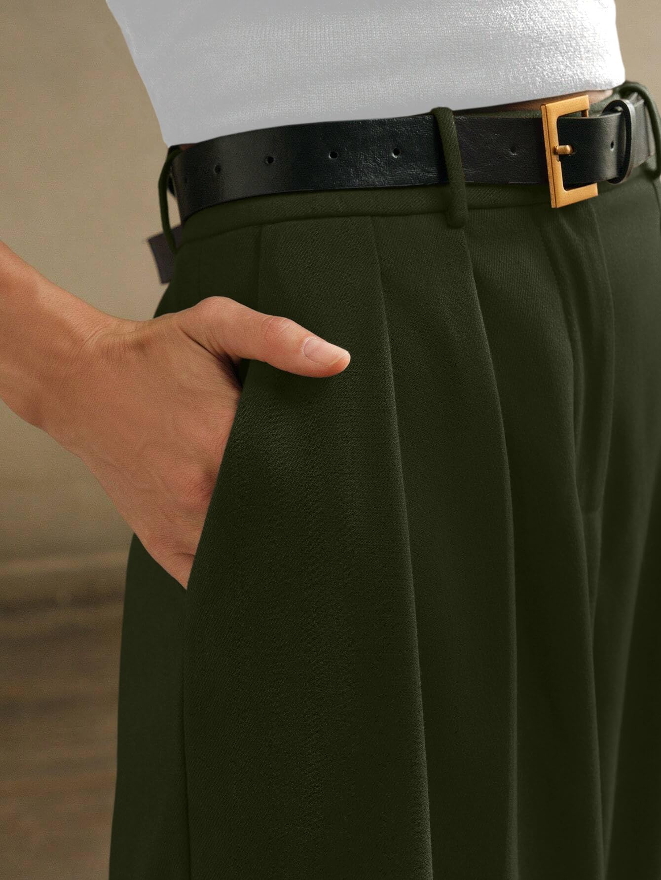 GRECIILOOKS Pantalones para mujer, cintura alta, acampanados, estilo coreano, pantalones formales para mujer, ropa de oficina, pantalones deportivos elegantes para la universidad y eventos (disponible