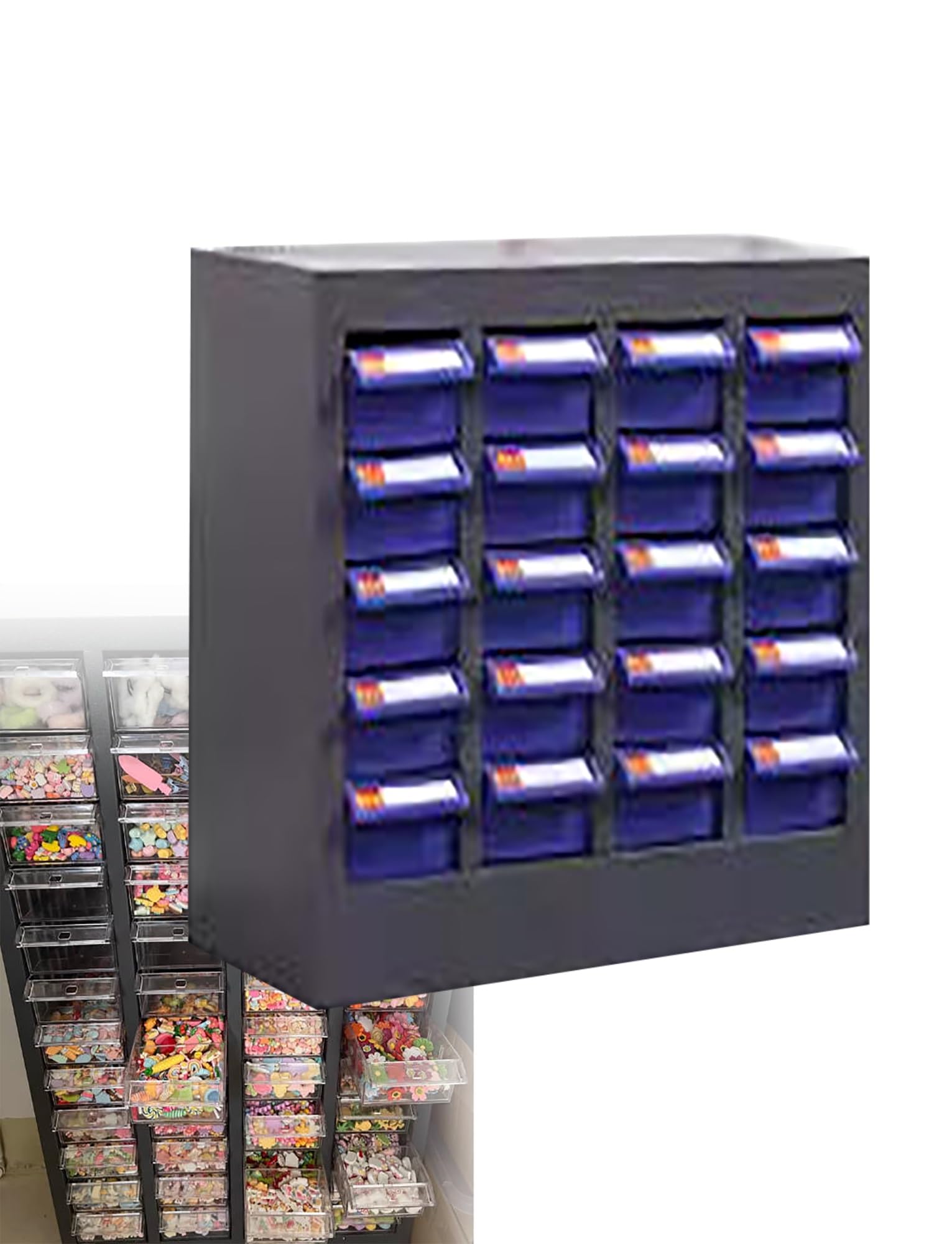 Armadietto portaoggetti per piccole parti, organizer per attrezzi con cassetti sicuri per officina, garage, sala attrezzi e componenti elettronici
