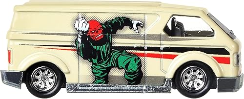 Vista 3 de Hot Wheels Auto de juguete, furgoneta MBK fundida a presión a escala 1:64, neumáticos de Real Riders, chasis y cuerpo de metal/metal, decoración