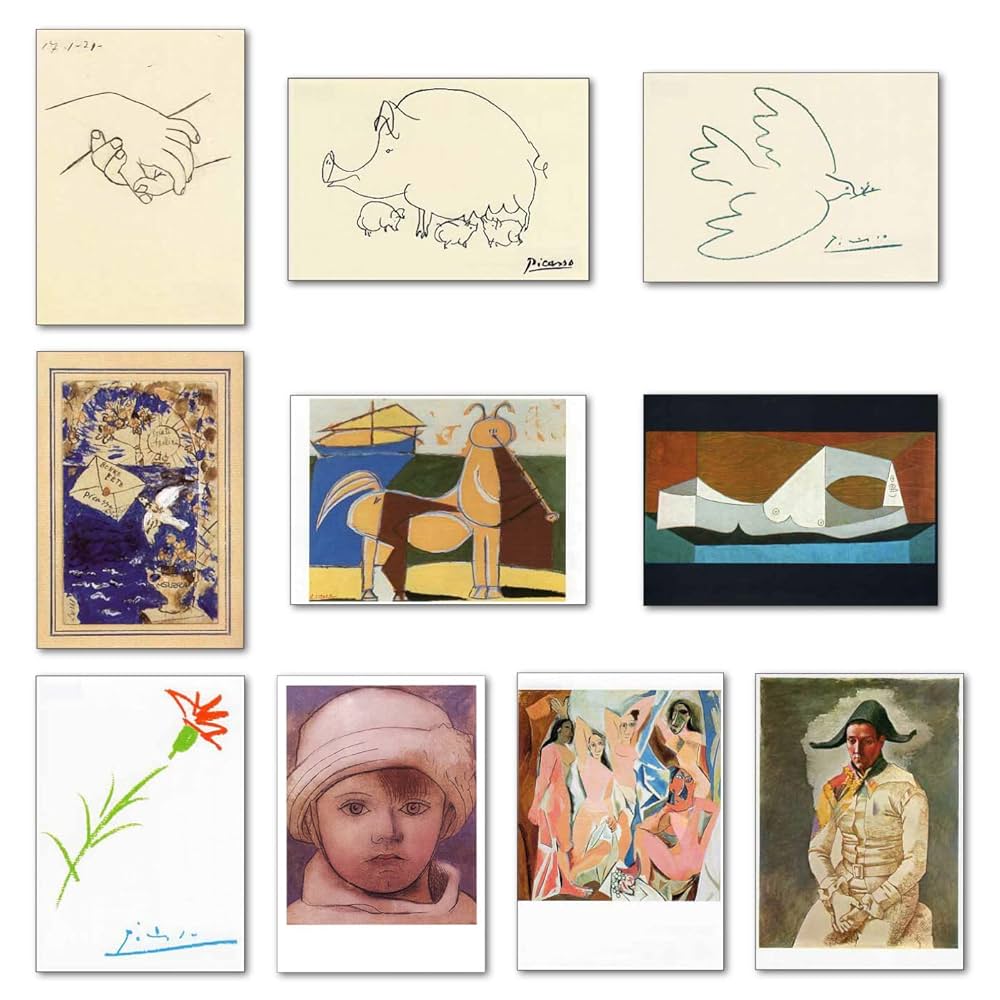 Amazon | 【正規輸入品】ポストカード アート10柄セット「ピカソ