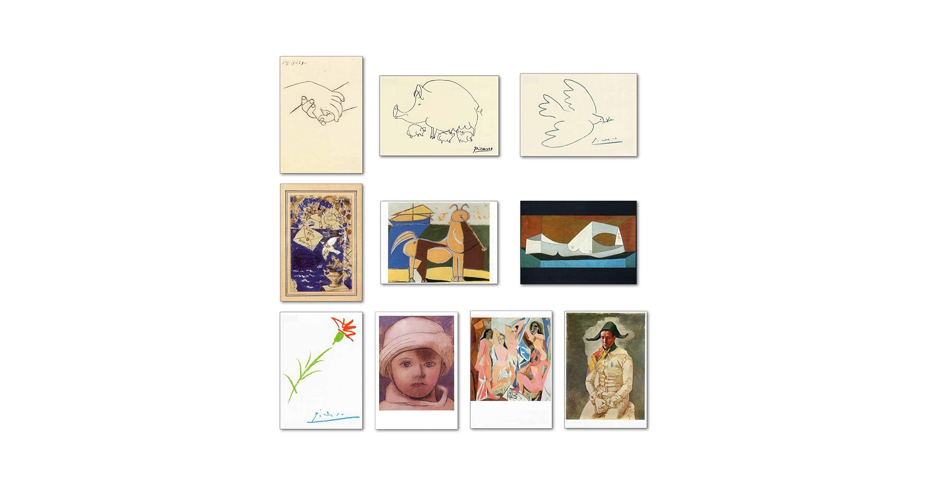 Amazon | 【正規輸入品】ポストカード アート10柄セット「ピカソ