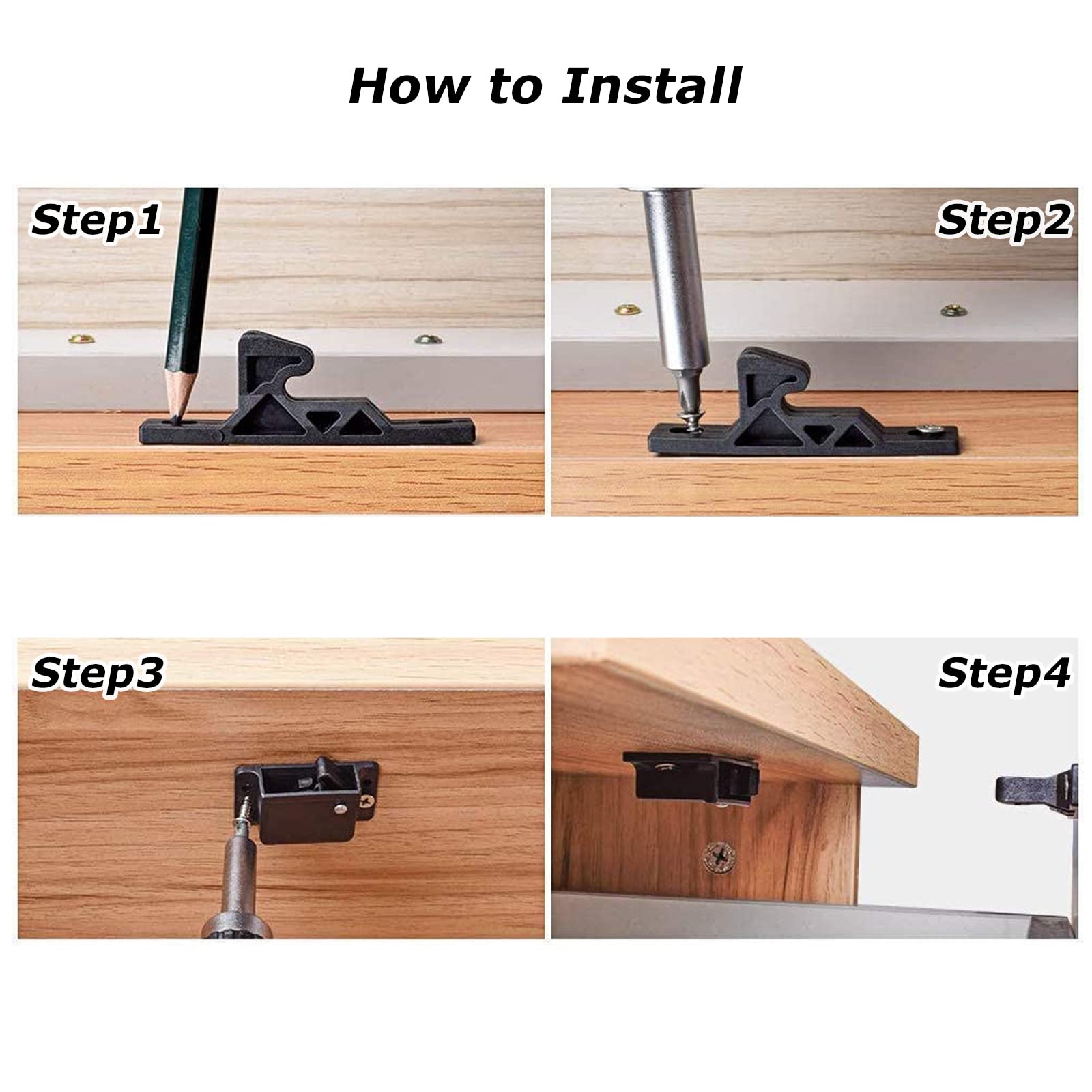 Snapklik.com : 20 Pack Cabinet Door Latch RV Drawer Latch 10 LBS Pull ...