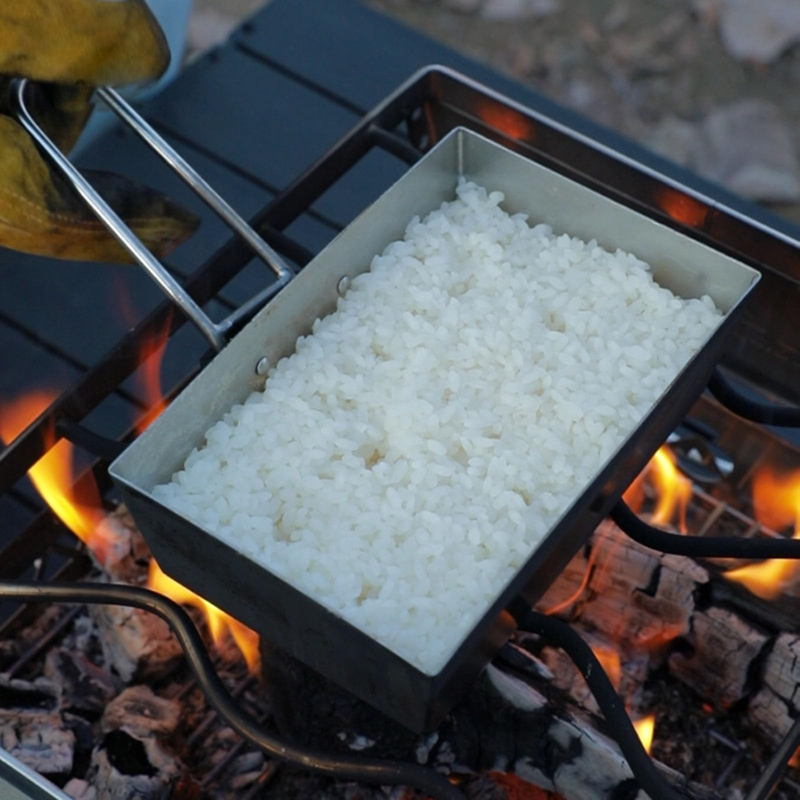 Sartenes de acero inoxidable para cocinar al aire libre, sartenes plegables portátiles para camping, accesorios de camping, plegables duraderas al aire libre