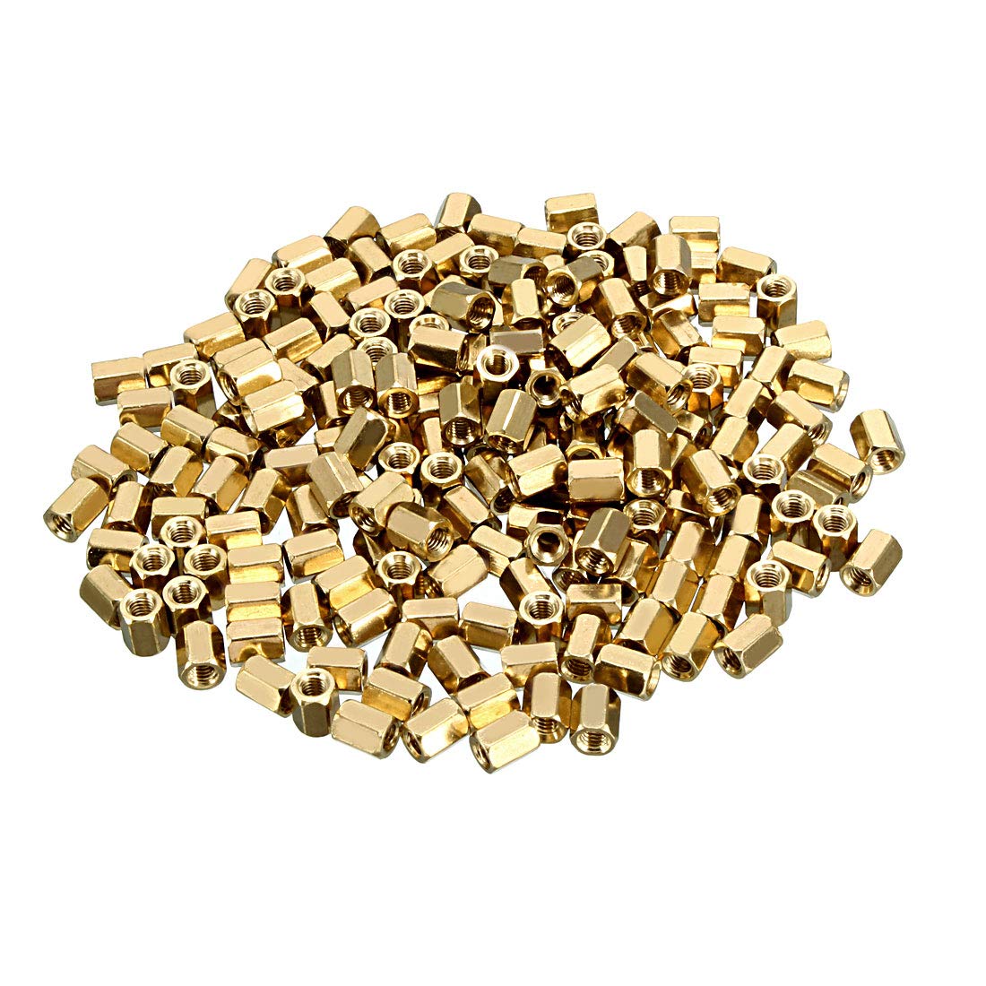 uxcell 200pcs Brass Straight PCB Pillar Female Thread Hex Standoff Spacer M3x5x6mm-image-7