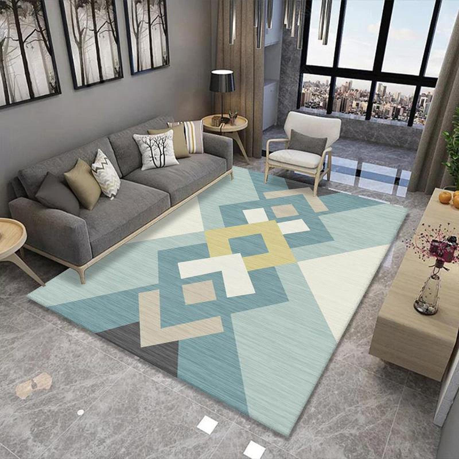 Tapis rectangulaire antidérapant et antisalissure pour la cuisine