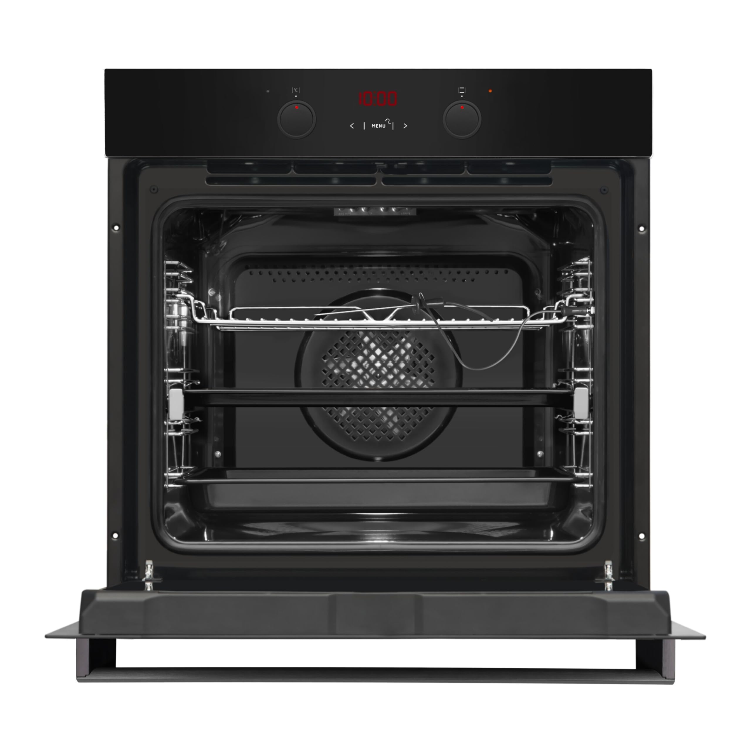 Amica Einbaubackofen 60 cm 77 L Kerntemperatursensor Black EBX 944 800 V | Heißluft, Grill, Ober-/Unterhitze, SoftOpen & SoftClose, SensorControl Timer, SteamClean, EasyClean