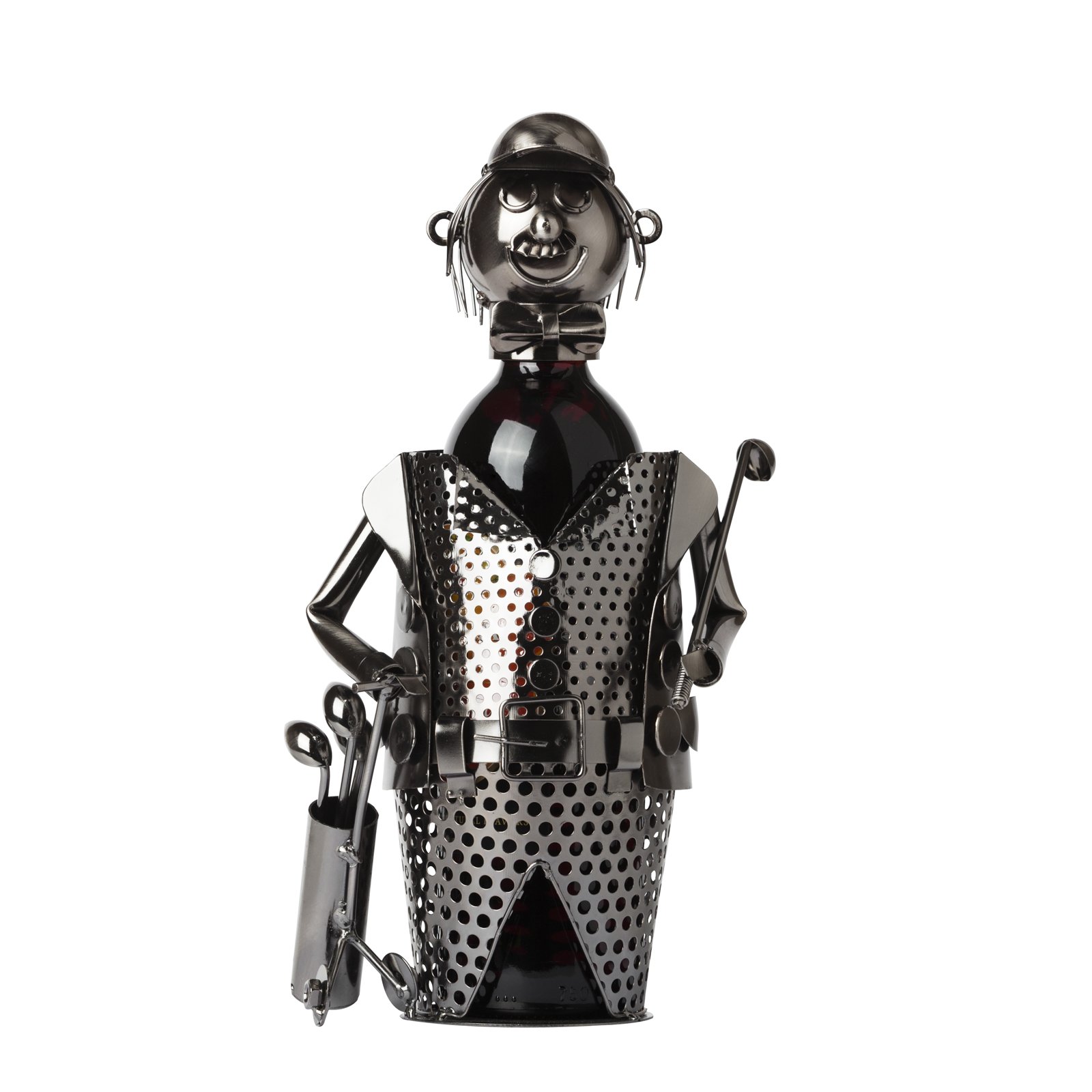 BRUBAKER Wine Bottle Holder Statue Huge Golfer Sculptures and Figurines Decor & Vintage Wine Racks and Stands Gifts Decoration