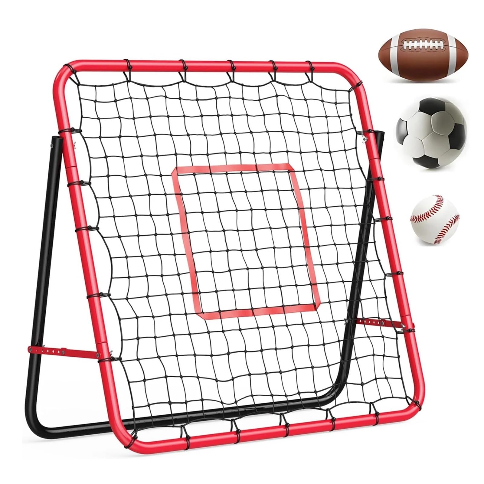 Rete da rimbalzo da calcio, struttura in metallo, attrezzatura da allenamento per allenamento in cortile, perfetta per lo sviluppo delle abilità e gli esercizi di allenamento