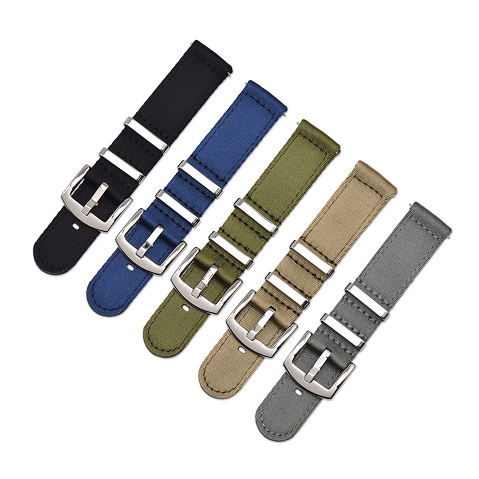 Armband Uhrenarmband 18 mm 20 mm 22 mm 24 mm Schnellverschluss-Feder-Uhrenarmband Nylon-Sicherheitsgurt Ersatz für Jede Uhr