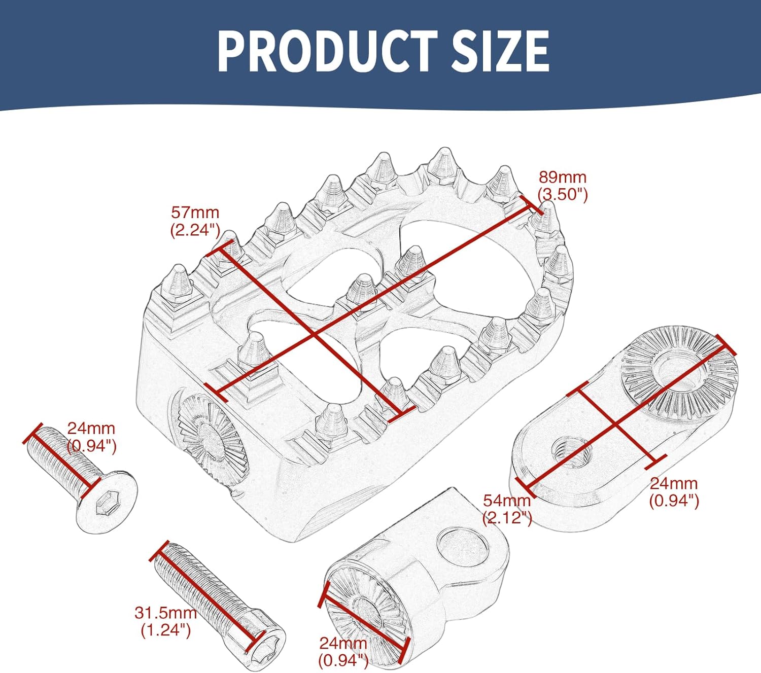 Motorcycle Foot Pegs Adjustable Pegs Floorboards Fit For Harley Dyna Fat Bob Touring Road Glide Road King Street Glide Electra Glide Sportster XL 883 Softail Streed Bob Fat Boy Universal (Black)