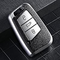 Vista 3 de HIBEYO Funda para llavero de automóvil de TPU con llavero para Volkswagen VW Atlas Golf Alltrack Jetta Passat Tiguan Arteon Funda para llave