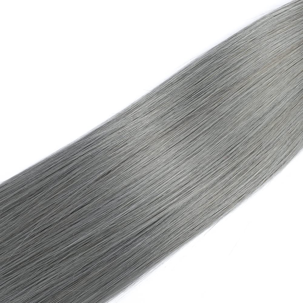 Ombre Grey Straight Bundle Black To Grey Human Hair Bundles 100% Unprocessed Virgin Hair Brazilian Double Weft Extensions 26 28 30 Inch For Women
