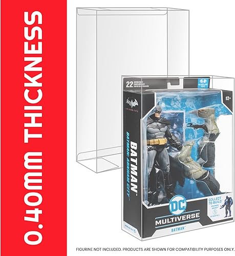 Miniatura 7 de EVORETRO Funda protectora de figura de acción en caja para McFarlane DC Multiverse BAF de 7 pulgadas - Paquete de 10 pantallas de plástico PET
