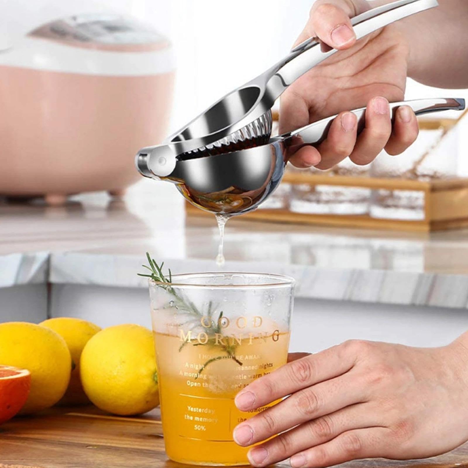 Prensa Manual para Cítricos, Exprimidor Limon Manual Profesional, Aluminio Exprimidor de Frutas, Lime Herramienta Exprimidor, 7 cm de Diámetro, para Limon Naranjas, para Naranja, Limón