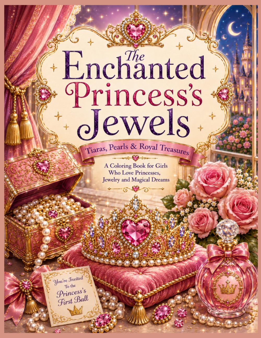 The Enchanted Princess's Jewels: A Princess Coloring Book for Girls Who Love Tiaras, Jewelry and Magical Dreams