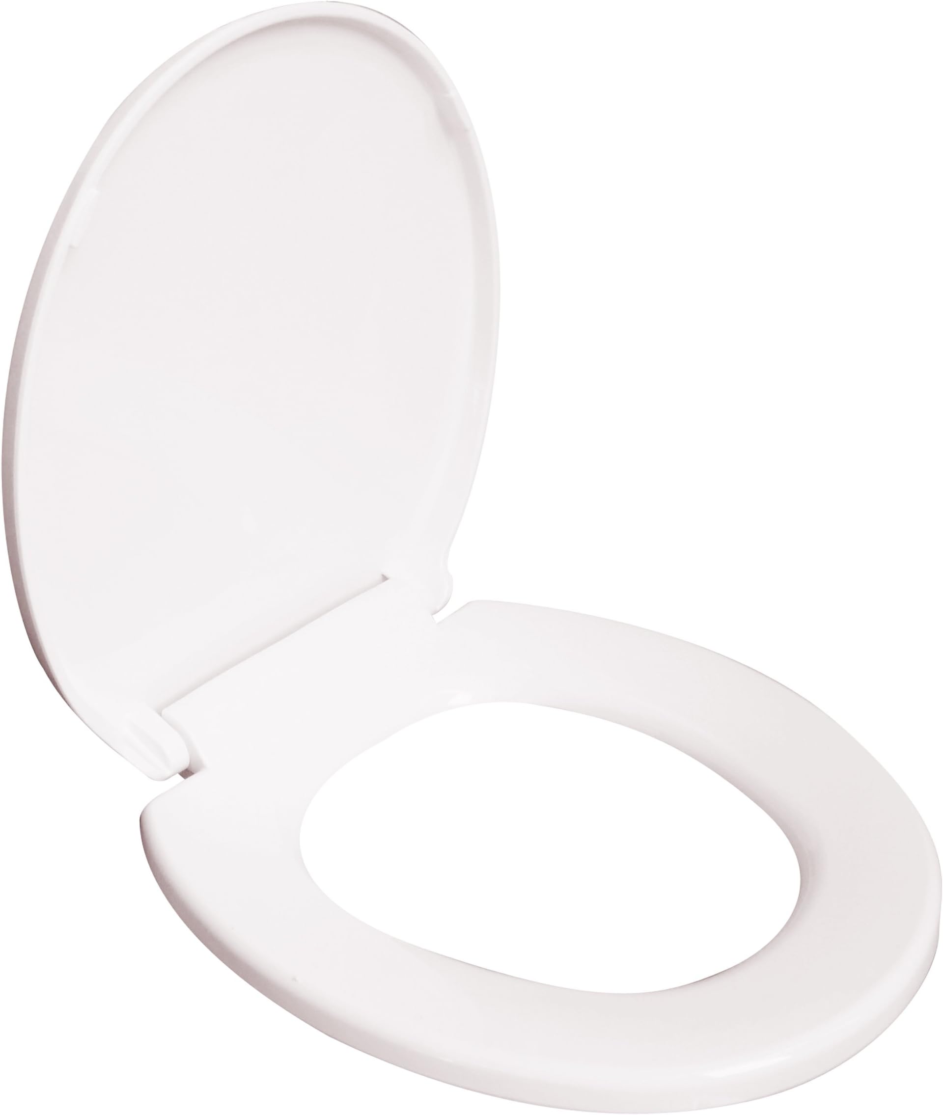 Allmax AX016-S Round Slow-Close Toilet Seat, White Toilet Seats, Easy Installation, Easy Clean, Quiet-Close Seat, Plastic