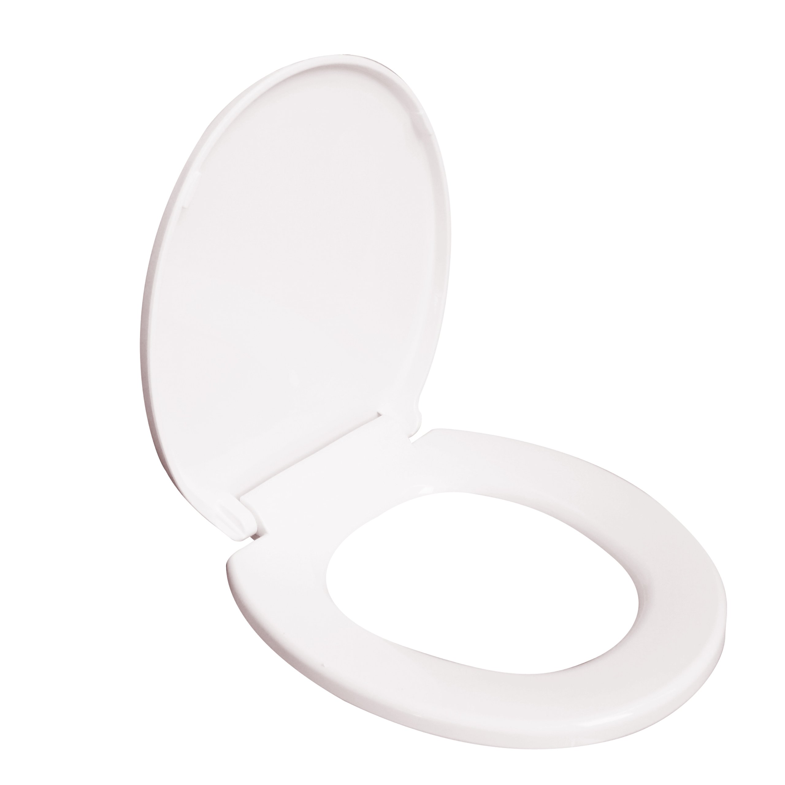 Allmax AX016-S Round Slow-Close Toilet Seat, White Toilet Seats, Easy Installation, Easy Clean, Quiet-Close Seat, Plastic