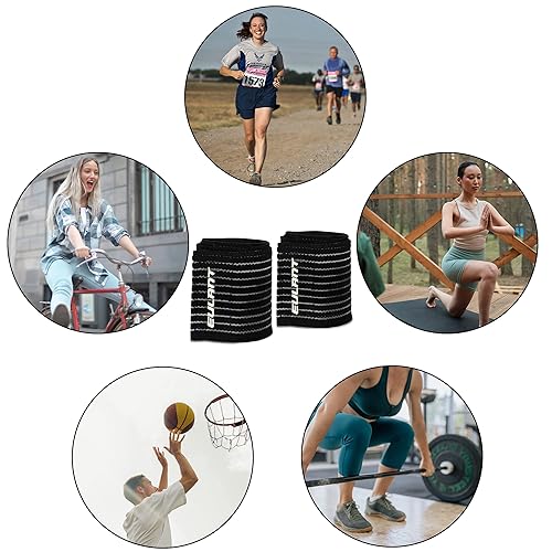 Miniatura 7 de Venda elástica de compresión de rodilla, correas de soporte de rodilla para piernas, muslos, isquiotibiales, tobillo y codo, vendas de compresión