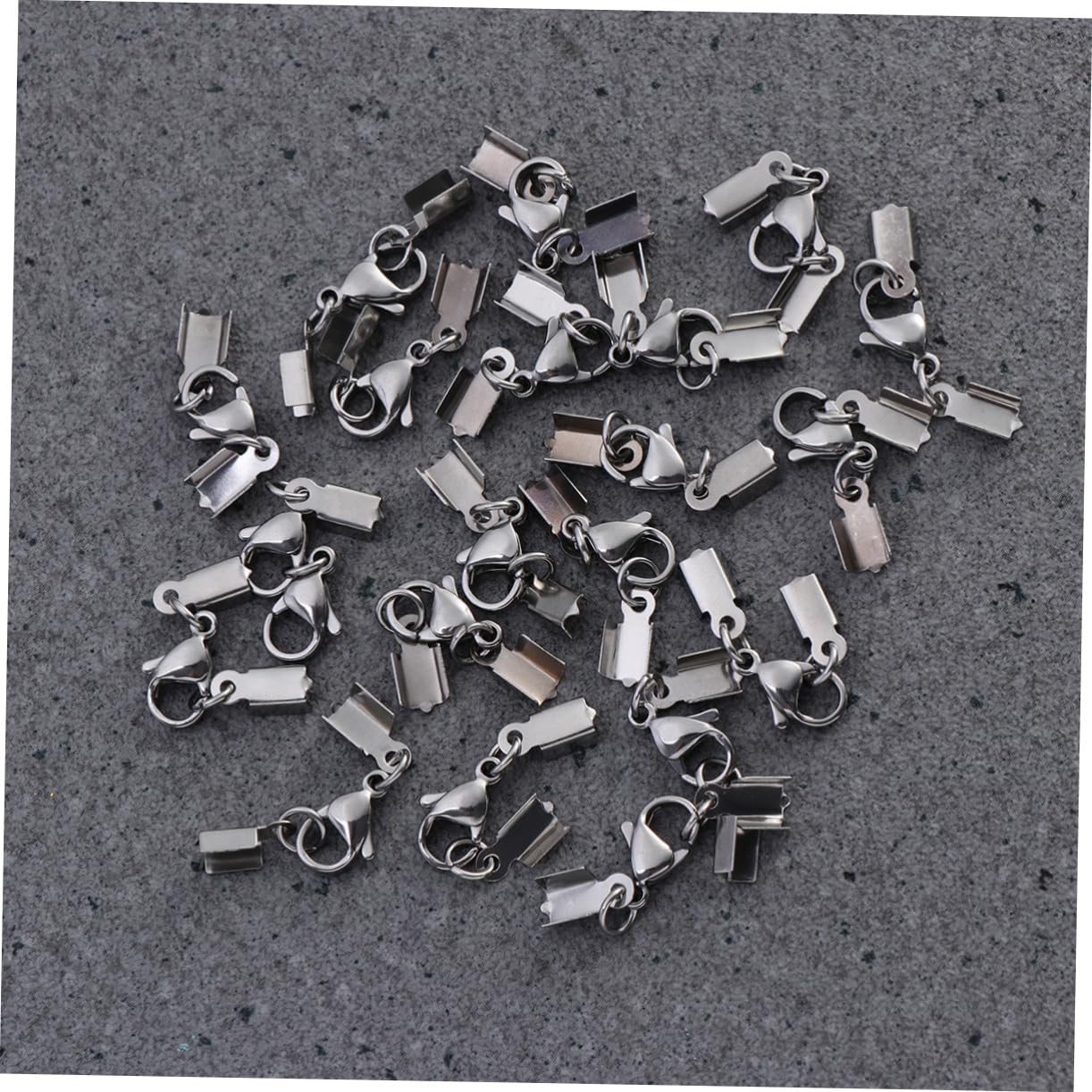 48 Stück Edelstahl Karabiner Verschlüsse für Schmuck Selbstgemacht