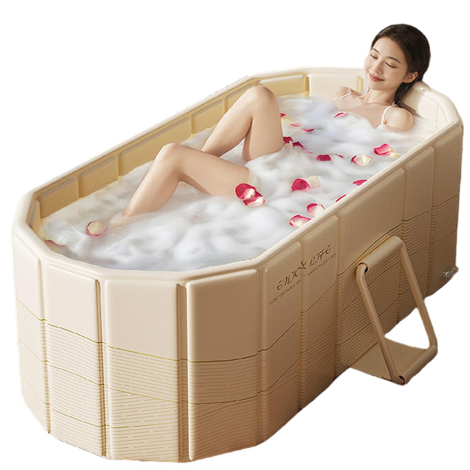 Foldable Bathtub for Adult Large 59'in Collapsible tub Portable