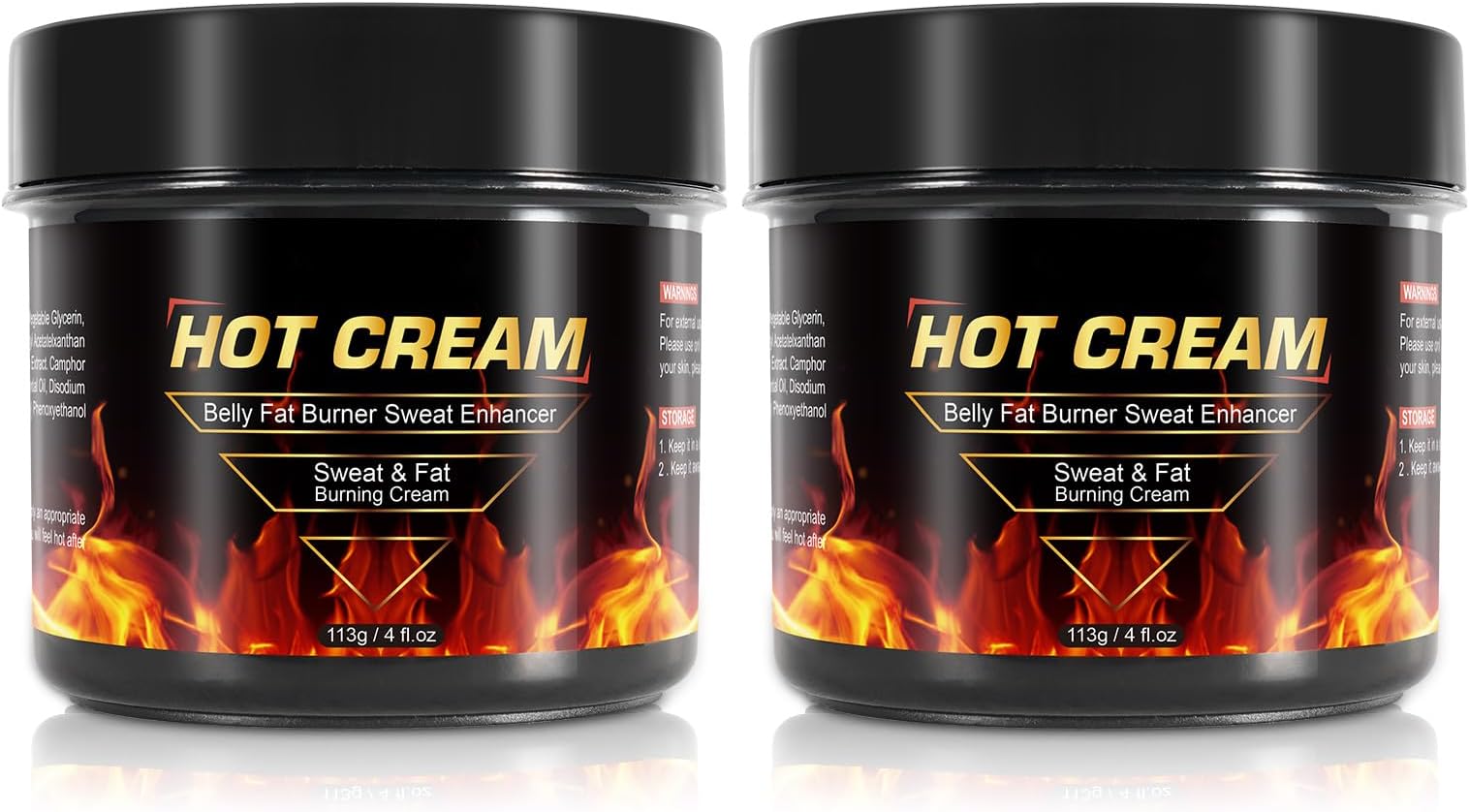 Hot Sweat Cream 2Pack, Creams for Belly Natural Weight Loss Cream Weight Loss Workout Enhancer for Women and Men Cellulite for Thighs Legs Abdomen Arms and Buttocks