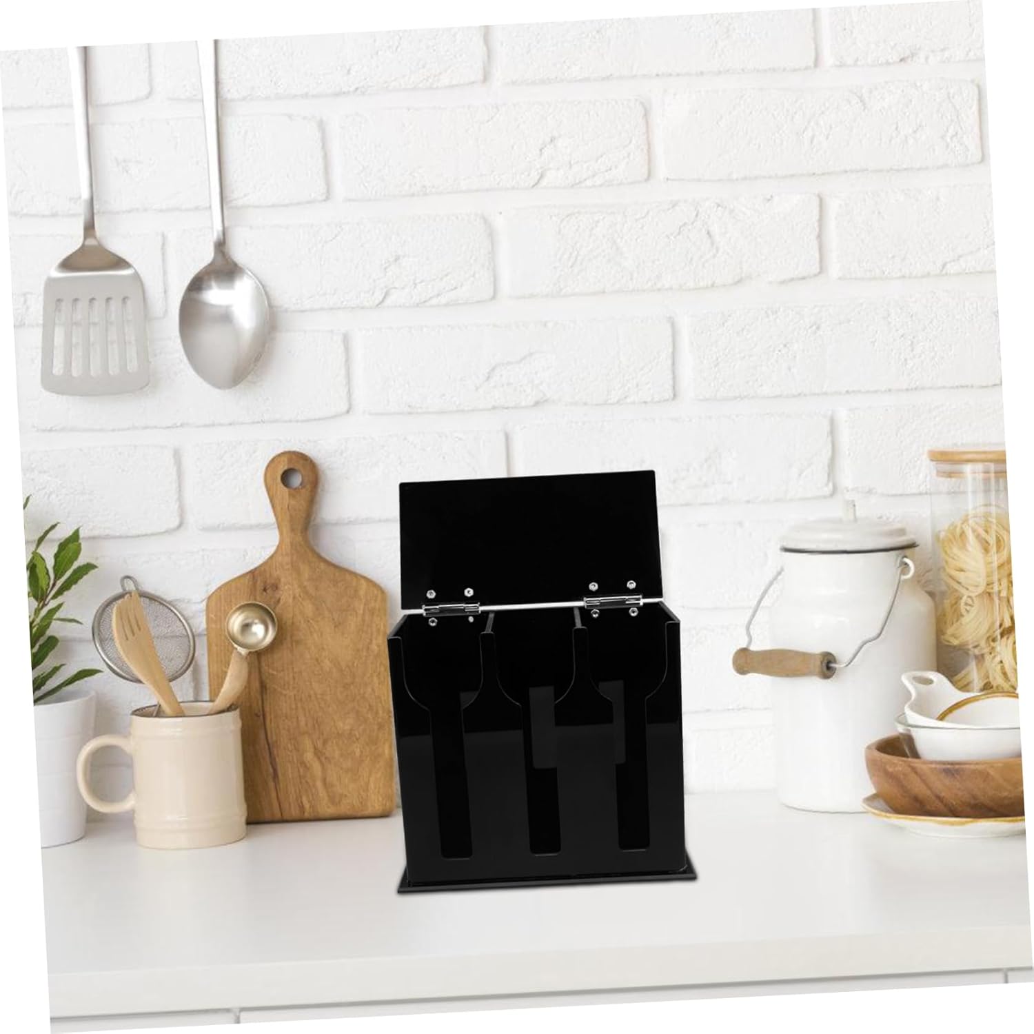 Alipis Cutlery Holder for Countertop Spoon Rest Kitchen Utensil Rack Acrylic Spoon Dispenser
