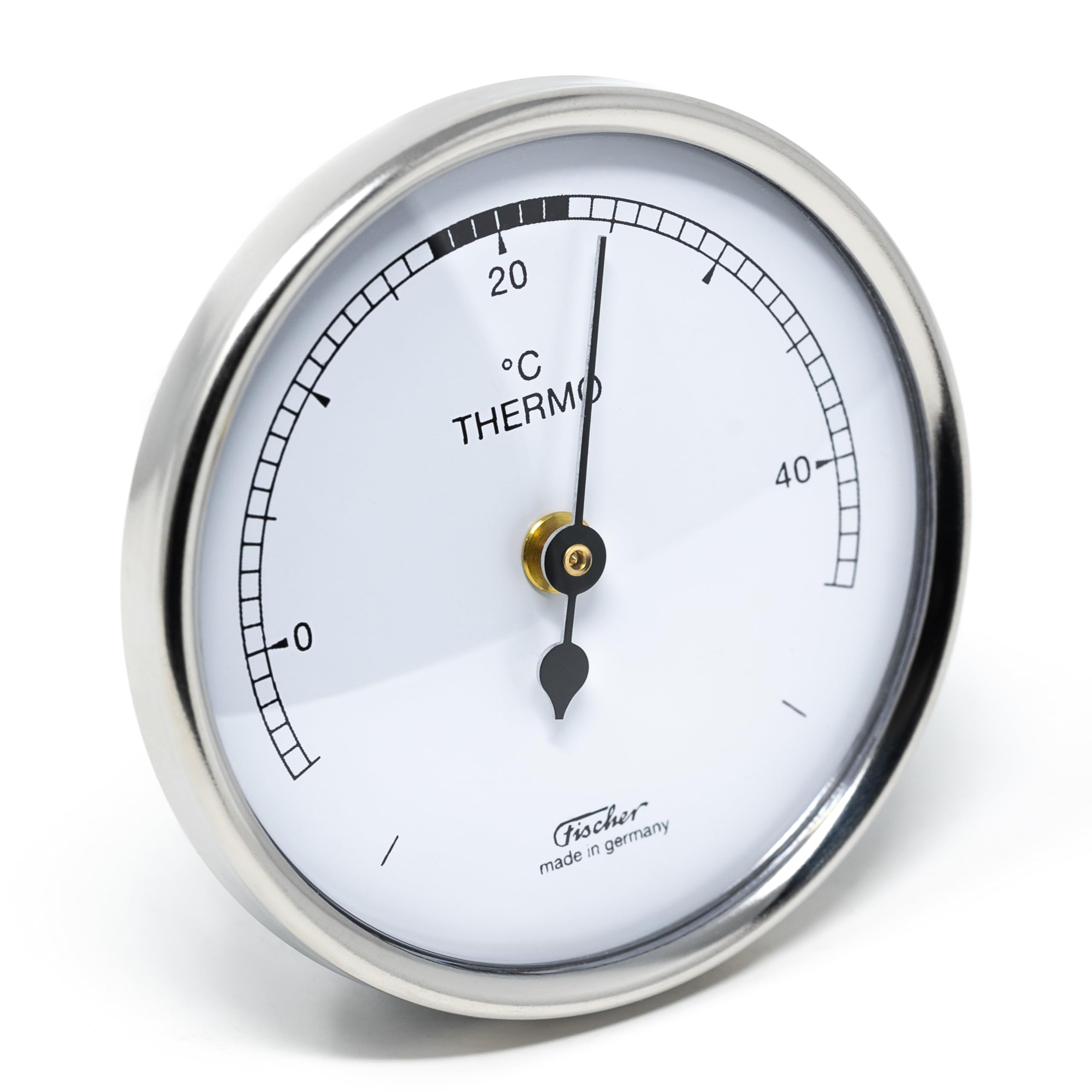 Fischer 151CR thermomètre d'intérieur, plastique, acier inox argent