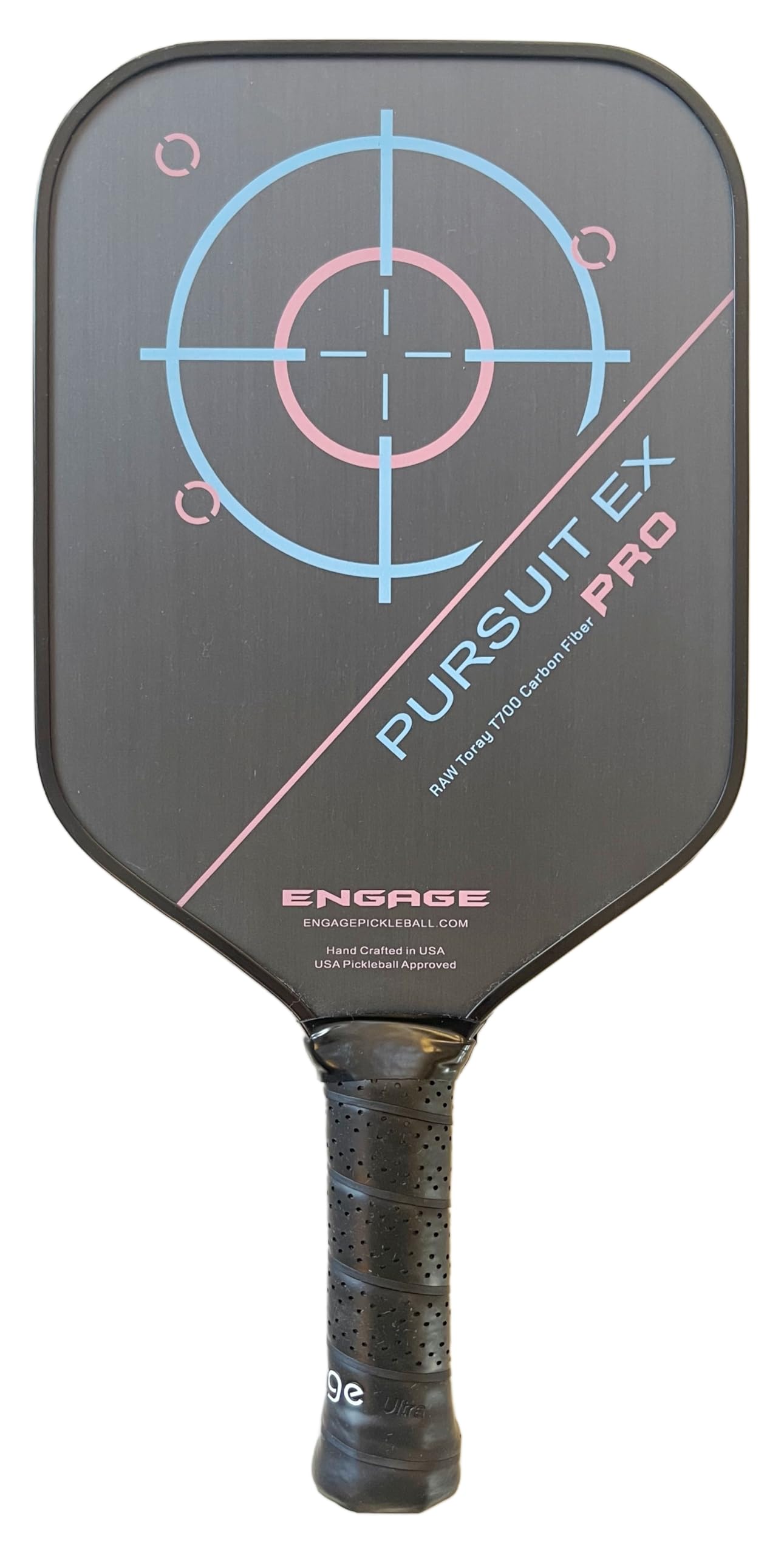 Engage Pursuit Pro EX Pickleball Paddle – Widebody Shape, Raw Carbon Fiber Face, 13mm Control Pro “Black” Core, Vortex Barrier Edge Technology –